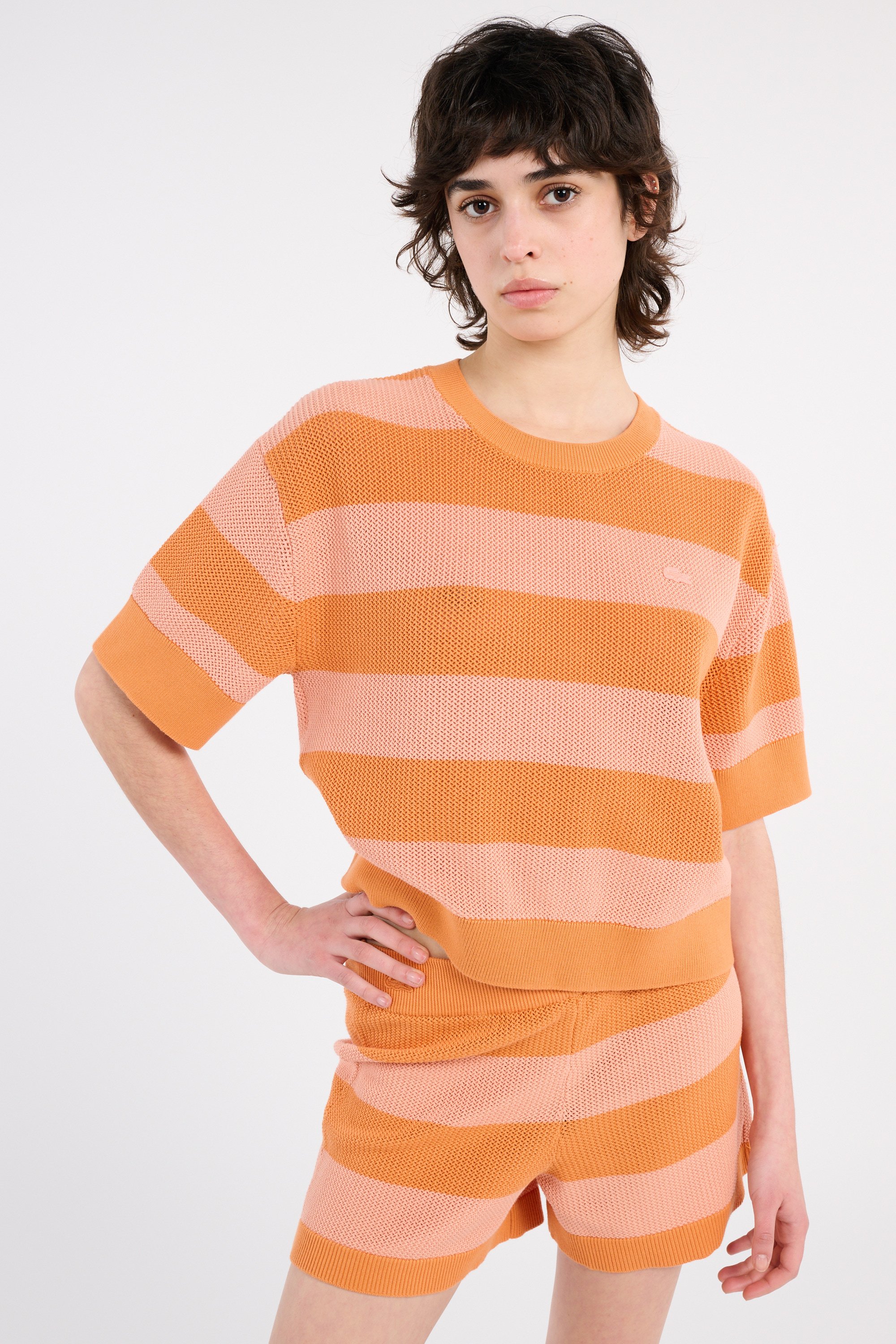 T-shirt tricot LACOSTE Orange