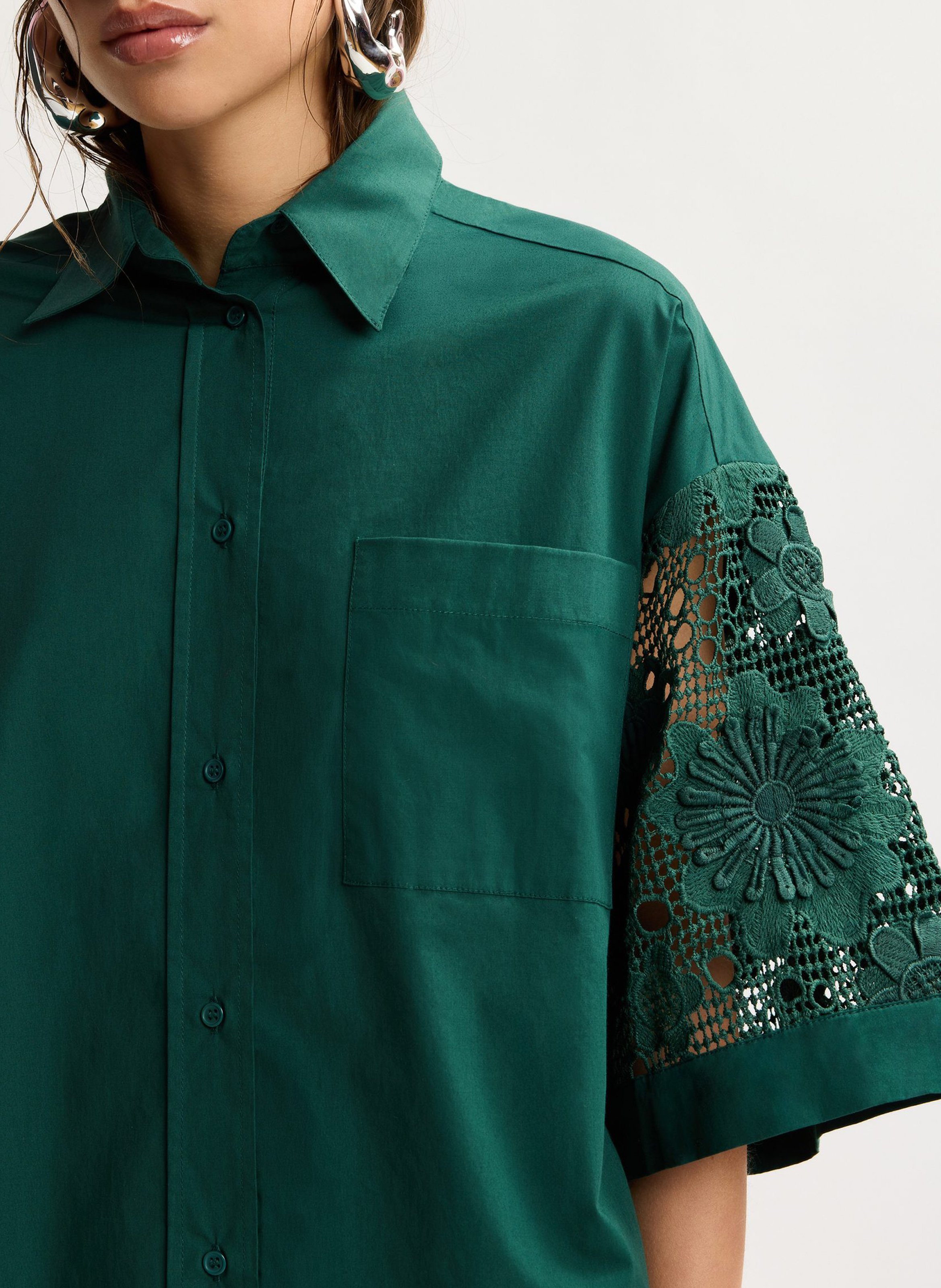 Chemise oversize col classique kali ESSENTIEL ANTWERP Vert