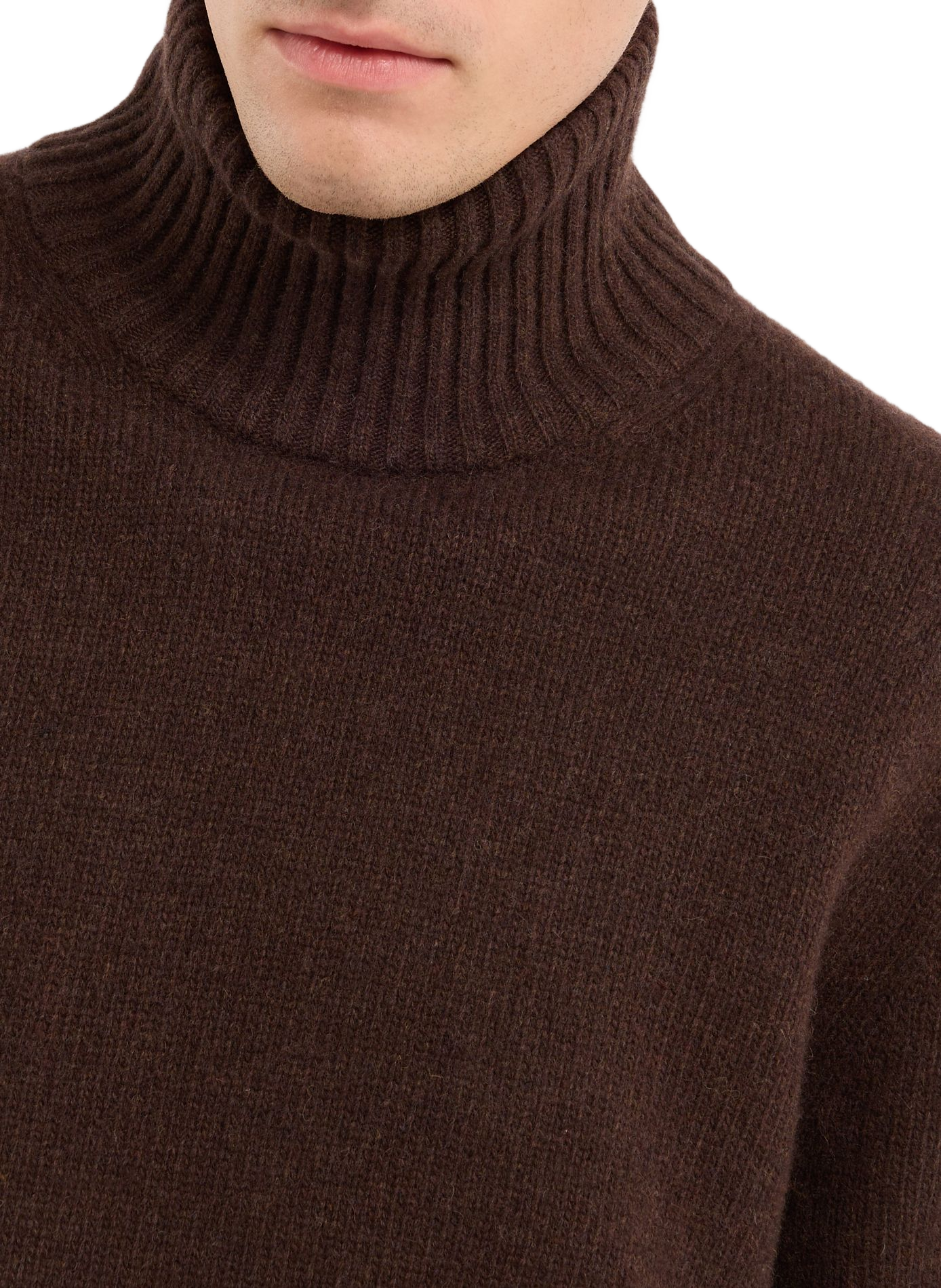 Wollpullover mit Stehkragen aus Merinowolle | Braun SAISON 1865 Herren