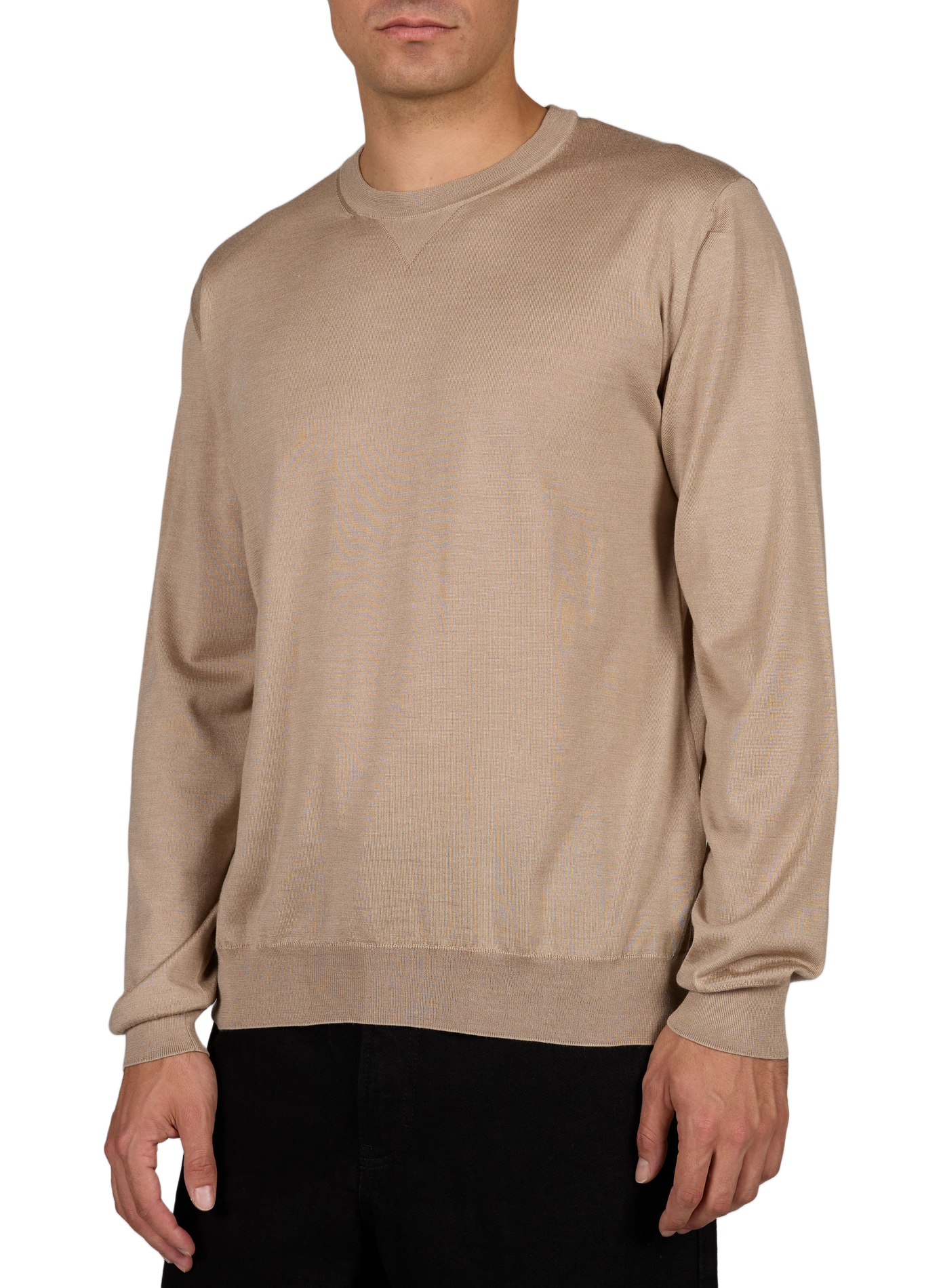 Wool and silk solid color sweater HERNO Beige