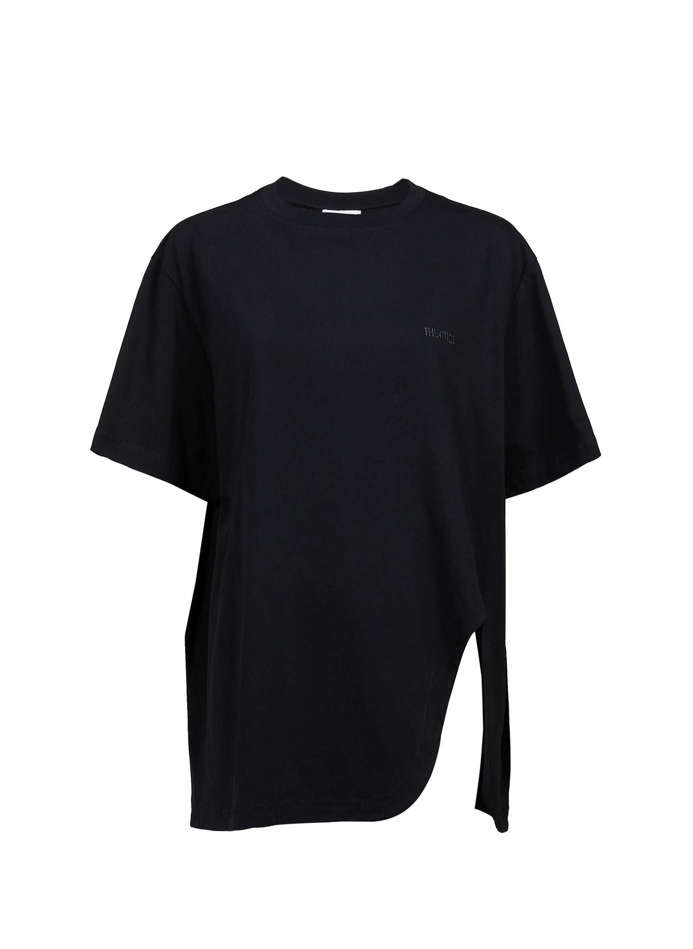 Kurzarm-Baumwollpullover THE ATTICO Schwarz