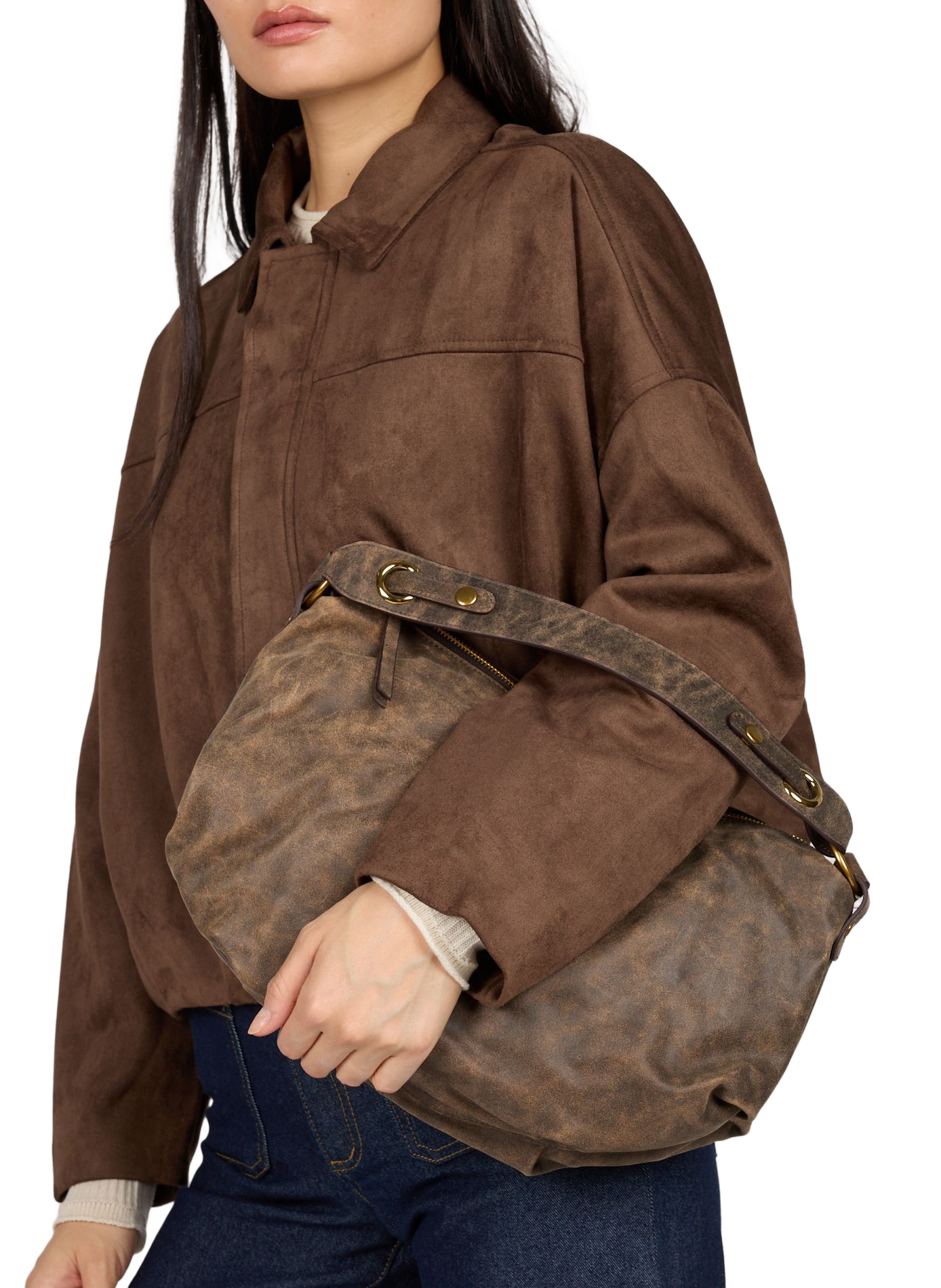 Sac bandoulière Hera en cuir NAT & NIN Marron