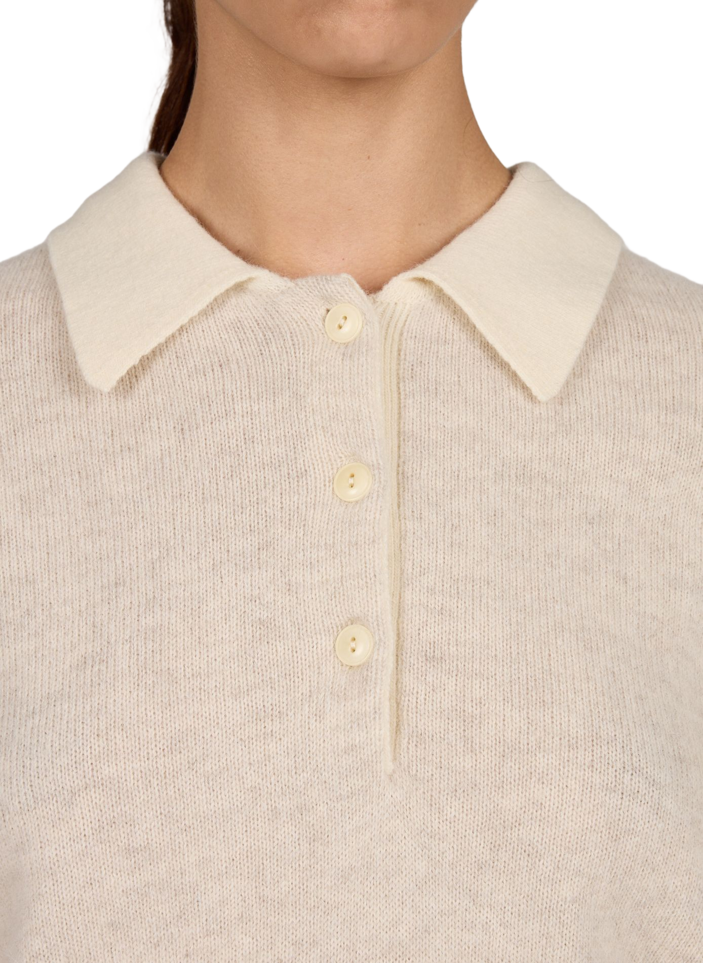 Oversize Pullover mit Polokragen BELLEROSE Beige