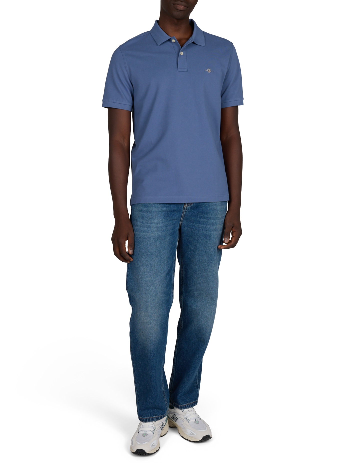 Polo à manches courtes en coton GANT Bleu