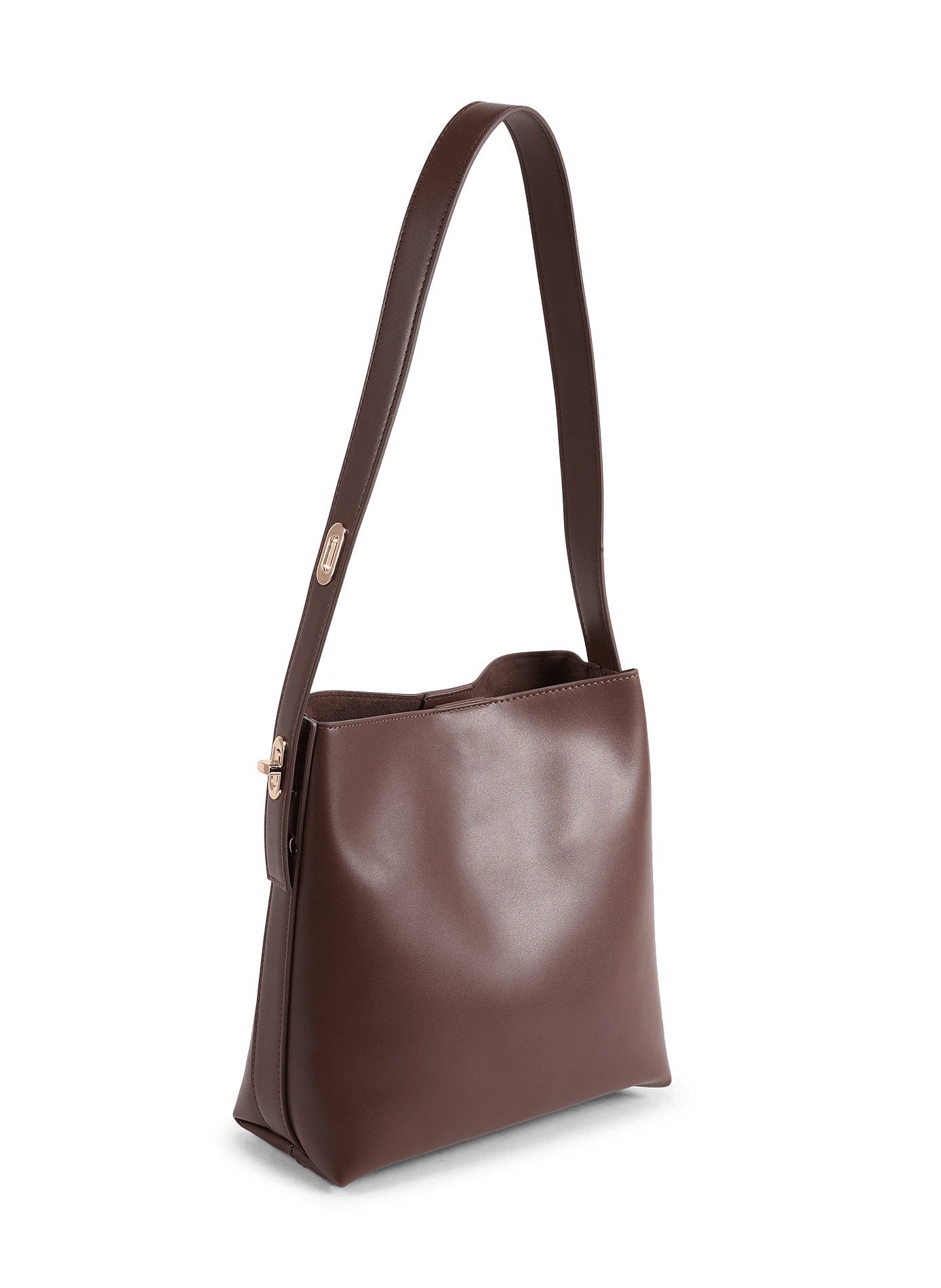 Solid color bucket bag with adjustable handle AU PRINTEMPS PARIS Brown