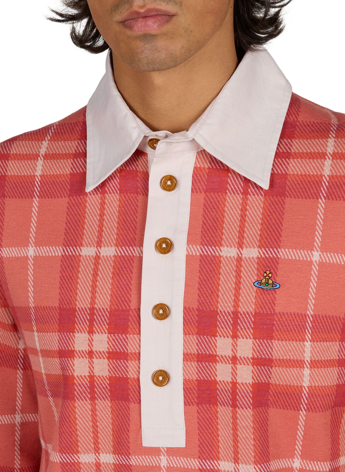 Polo droit à motif en coton VIVIENNE WESTWOOD Multicolore