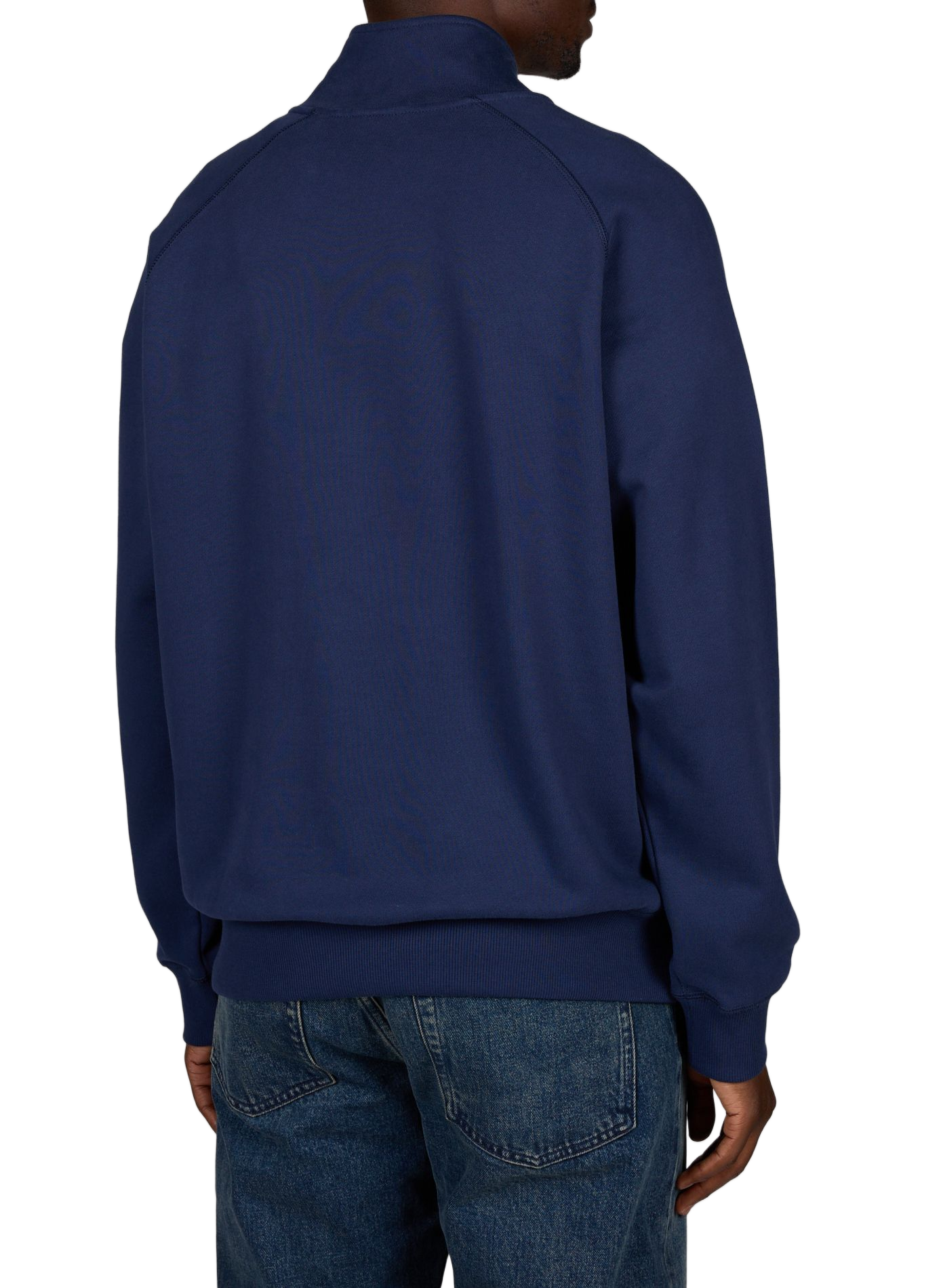Straight cut high-neck cotton sweater TIMBERLAND Blue