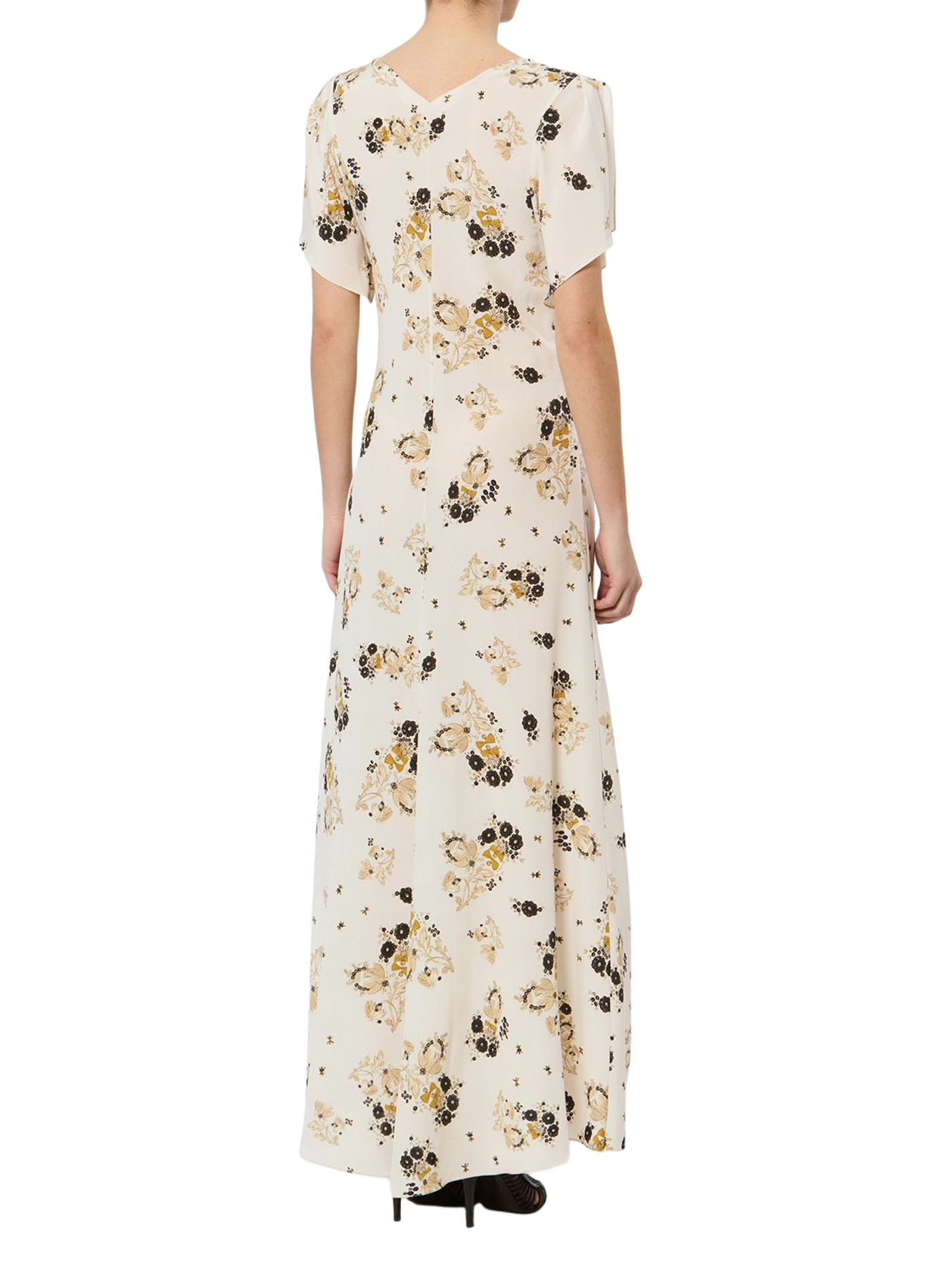 Long Falja printed silk dress ISABEL MARANT White