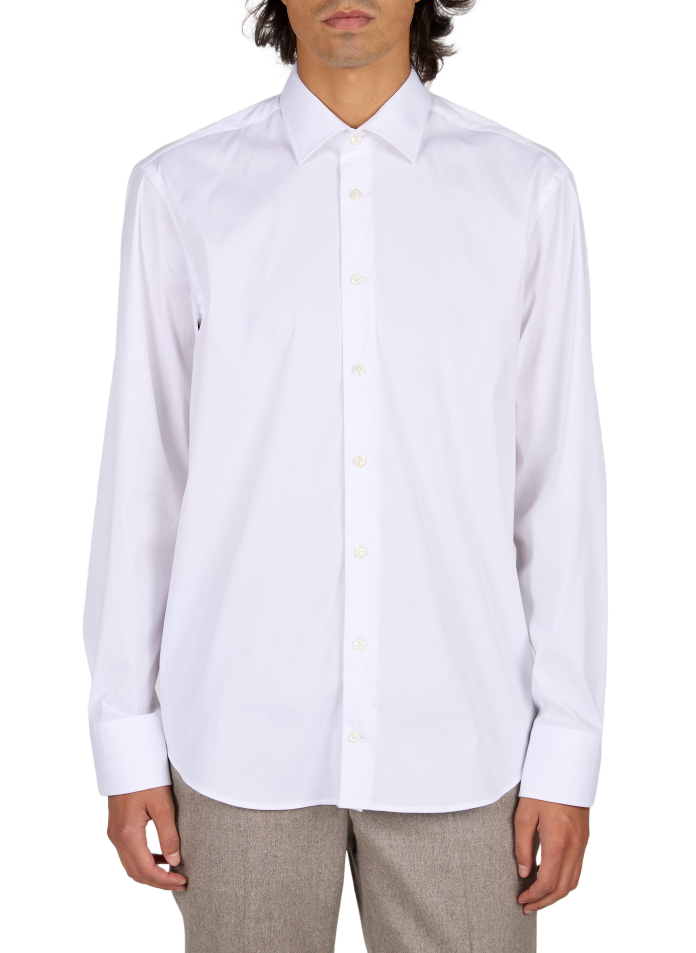 Chemise col classique en coton mélangé VAN LAACK Blanc