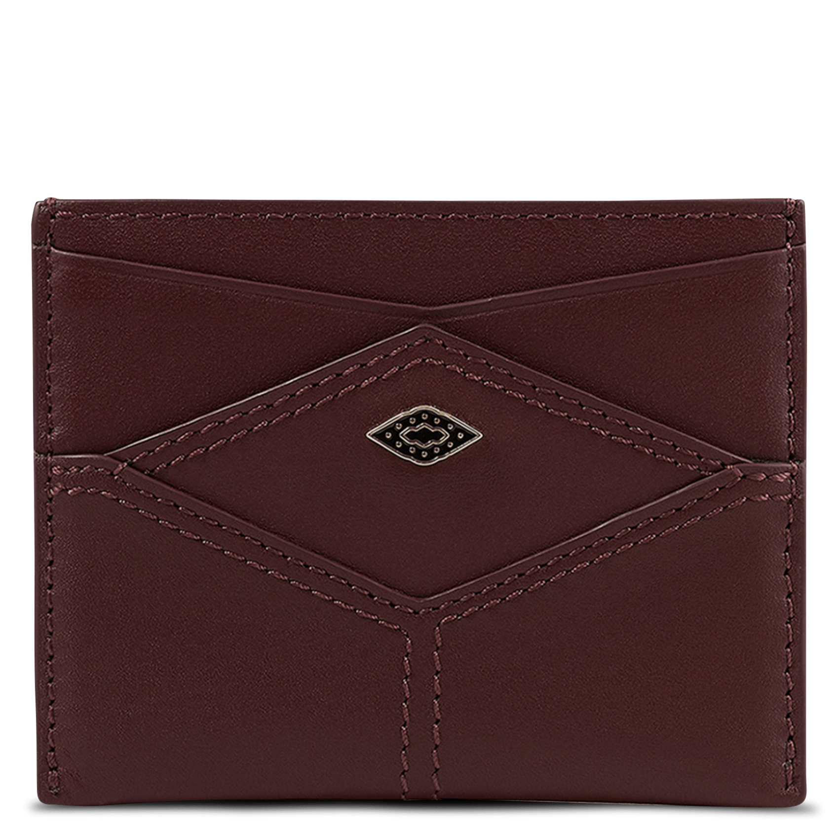 Porte-cartes uni en cuir BA&SH Violet
