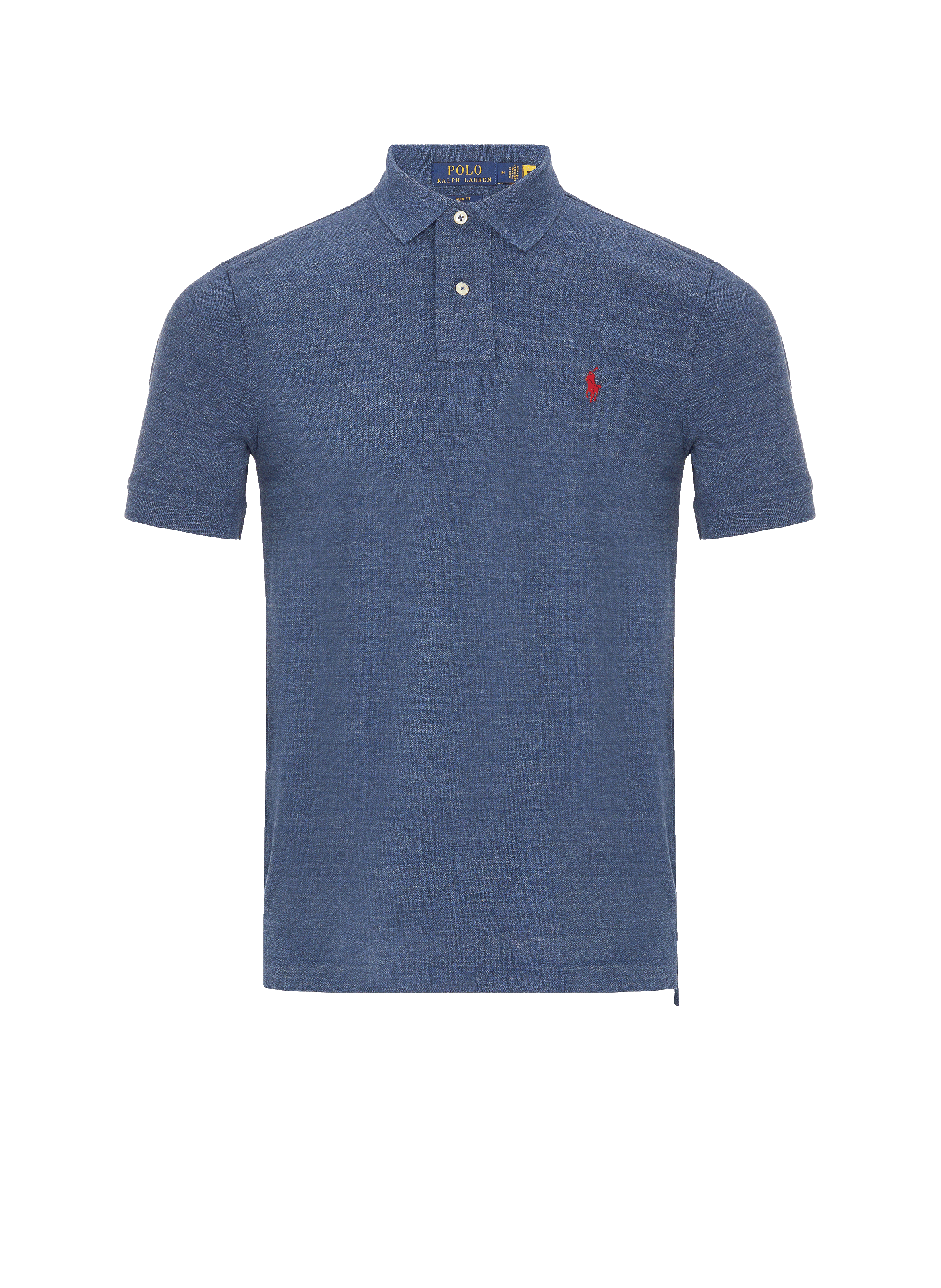 POLO RALPH LAUREN Schlanker Polo aus Baumwoll-Piquéstrick Blau