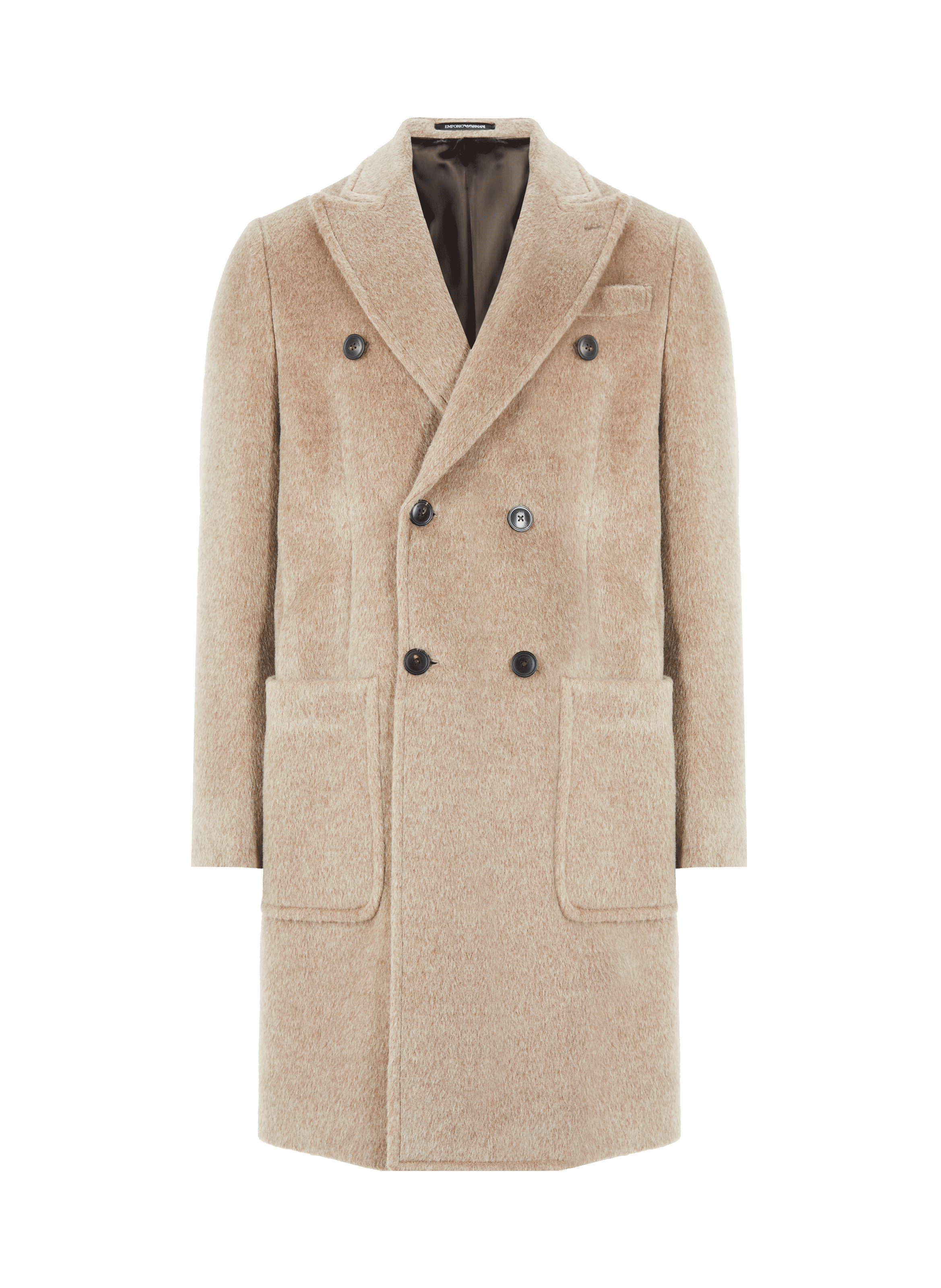 Manteau croisé en laine mélangé