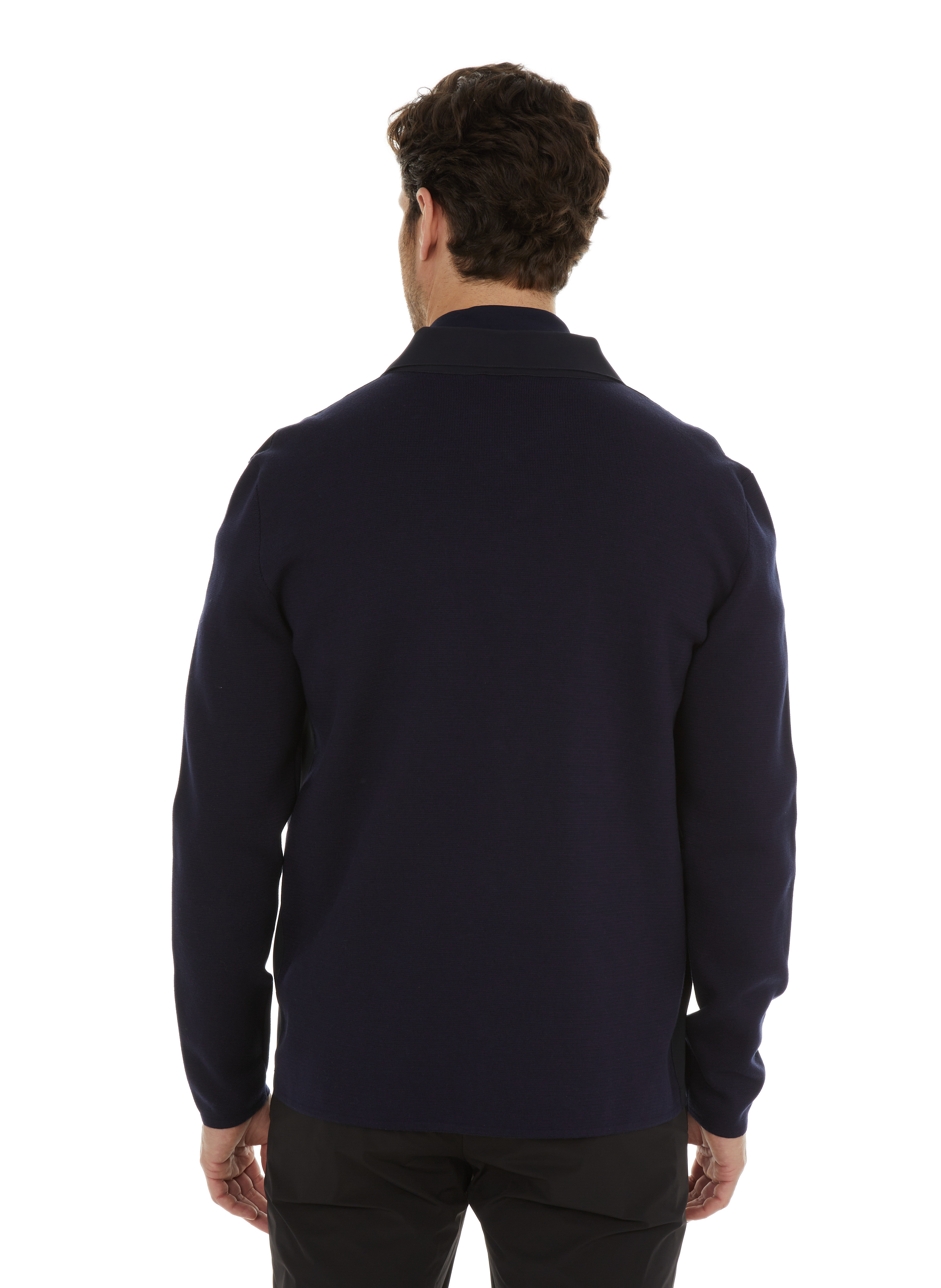 Cotton bi-material jacket HERNO Blue