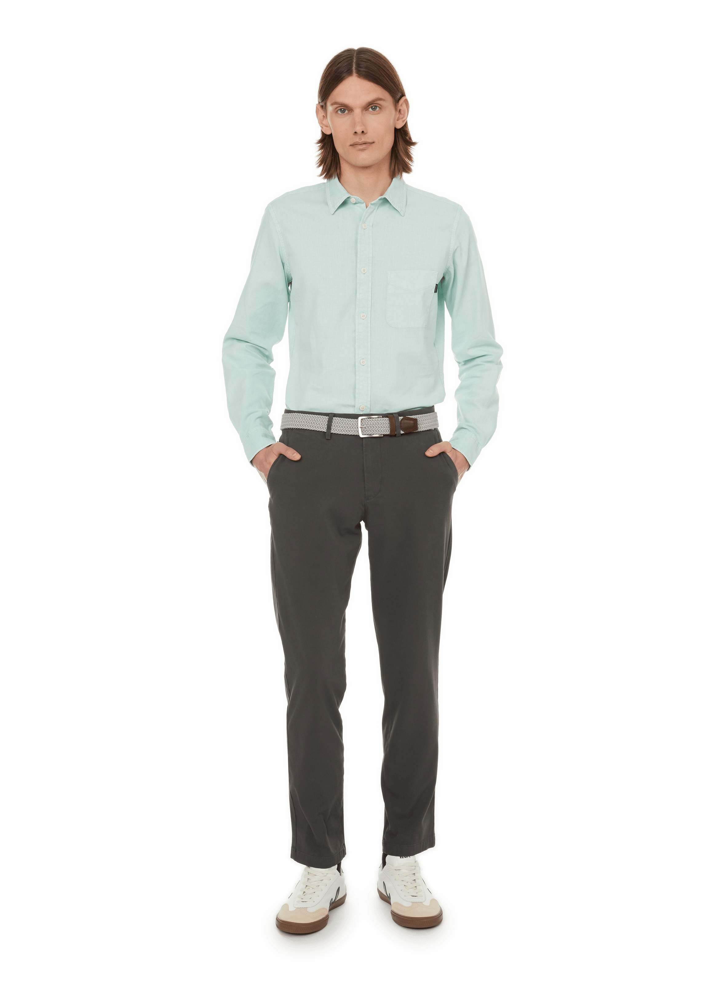 Slim-fit cotton chinos DOCKERS Grey