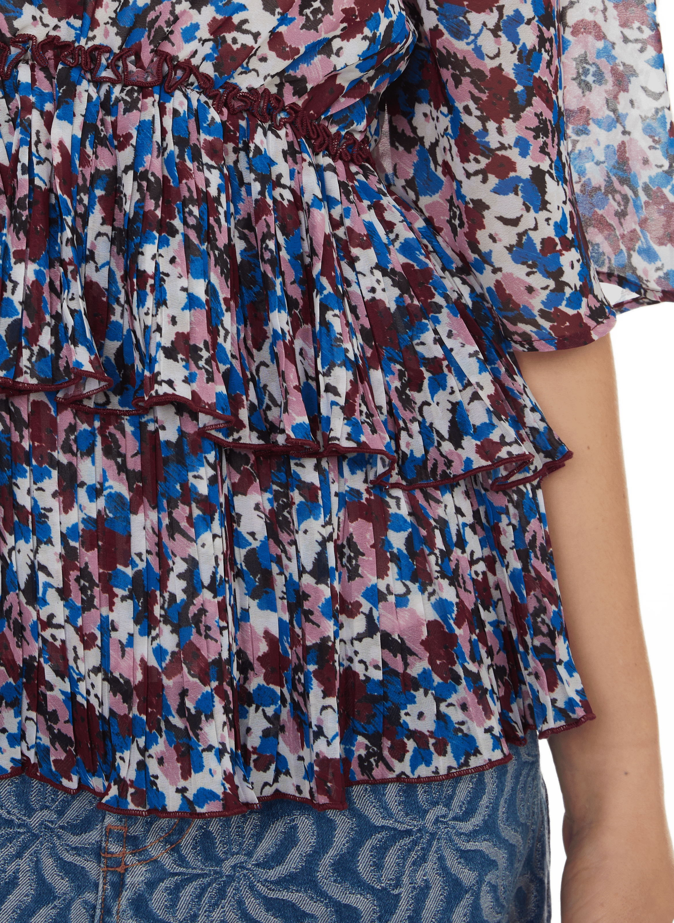 Blouse imprimée à volants  GANNI Multicolore