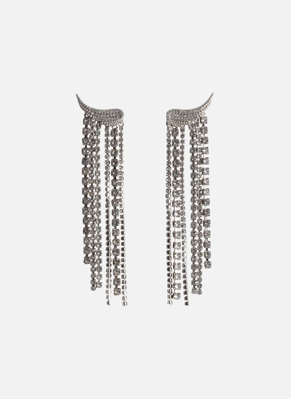 Boucles d'oreilles pendantes à strass rock Gris by ZADIG&VOLTAIRE ZADIG&VOLTAIRE Boucles d'oreilles pendantes à strass rock Gris