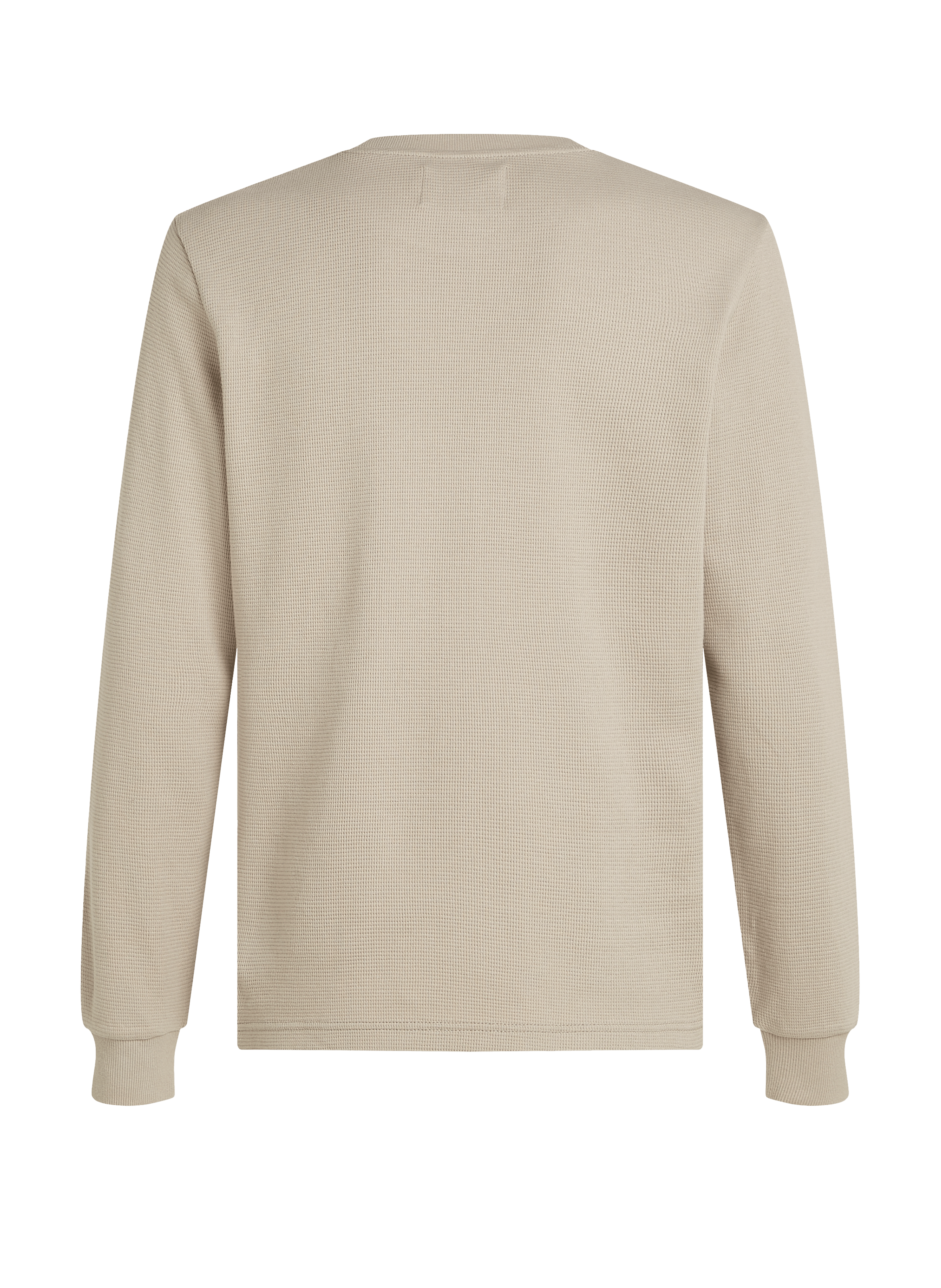 Long-sleeve waffled T-shirt Grey