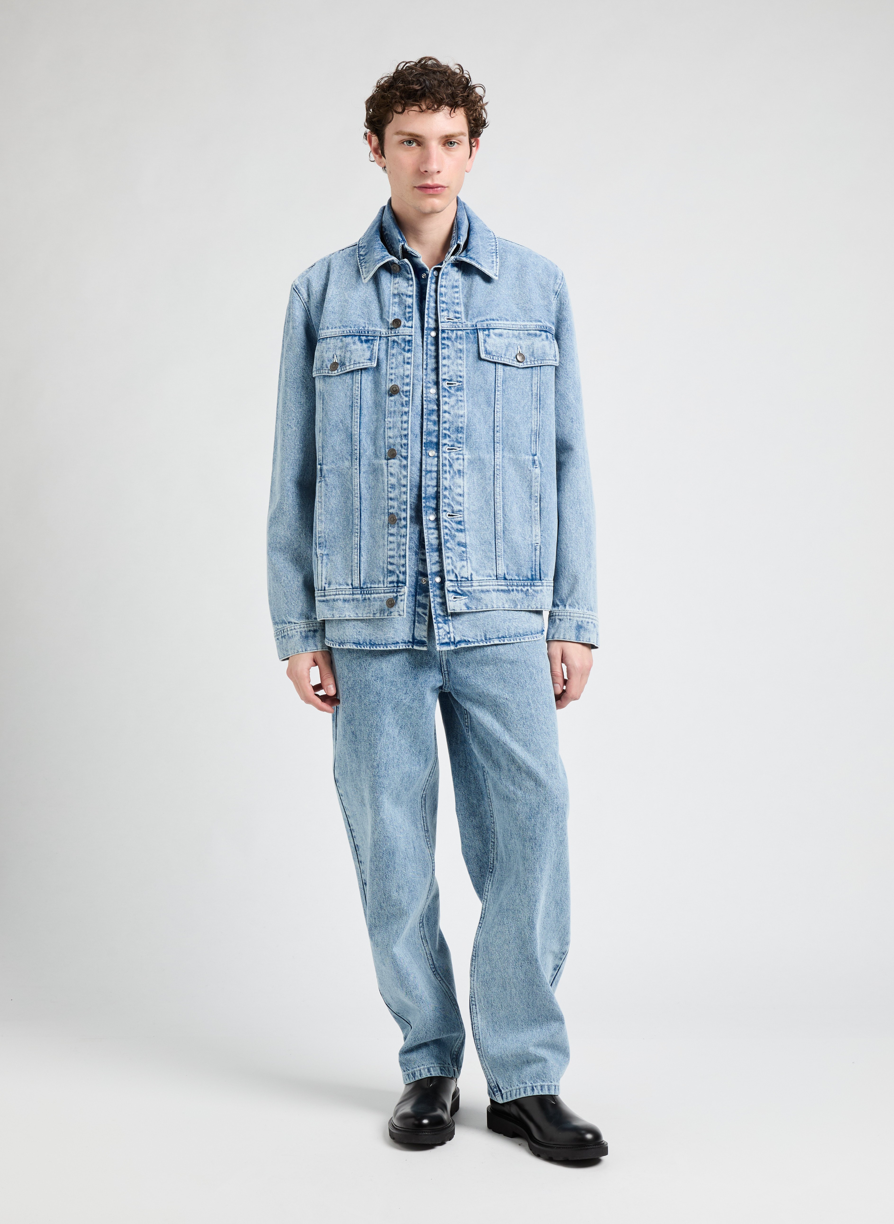 Straight cotton jeans SAISON 1865 Blue