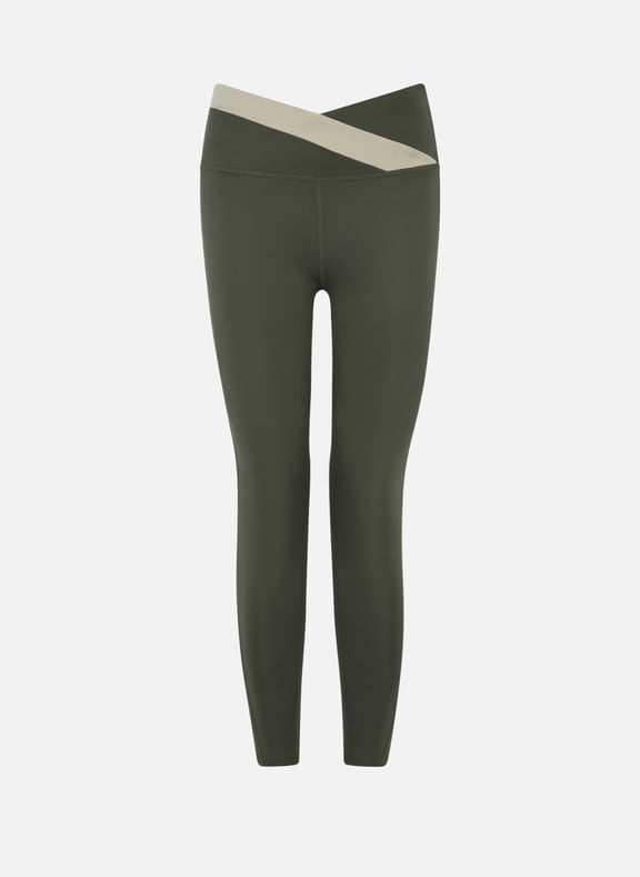Legging avec ceinture croisée duo Vert by BORN LIVING YOGA BORN LIVING YOGA Legging avec ceinture croisée duo Vert