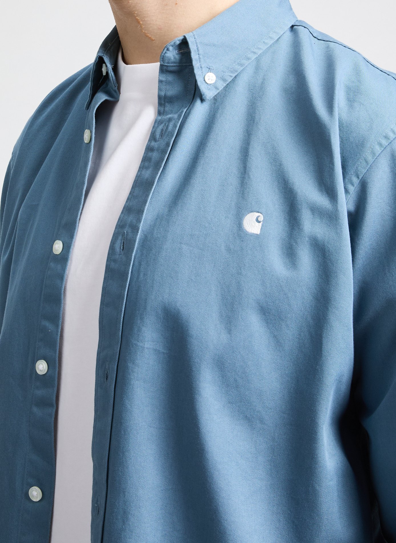 Chemise col américain en coton CARHARTT WIP Bleu