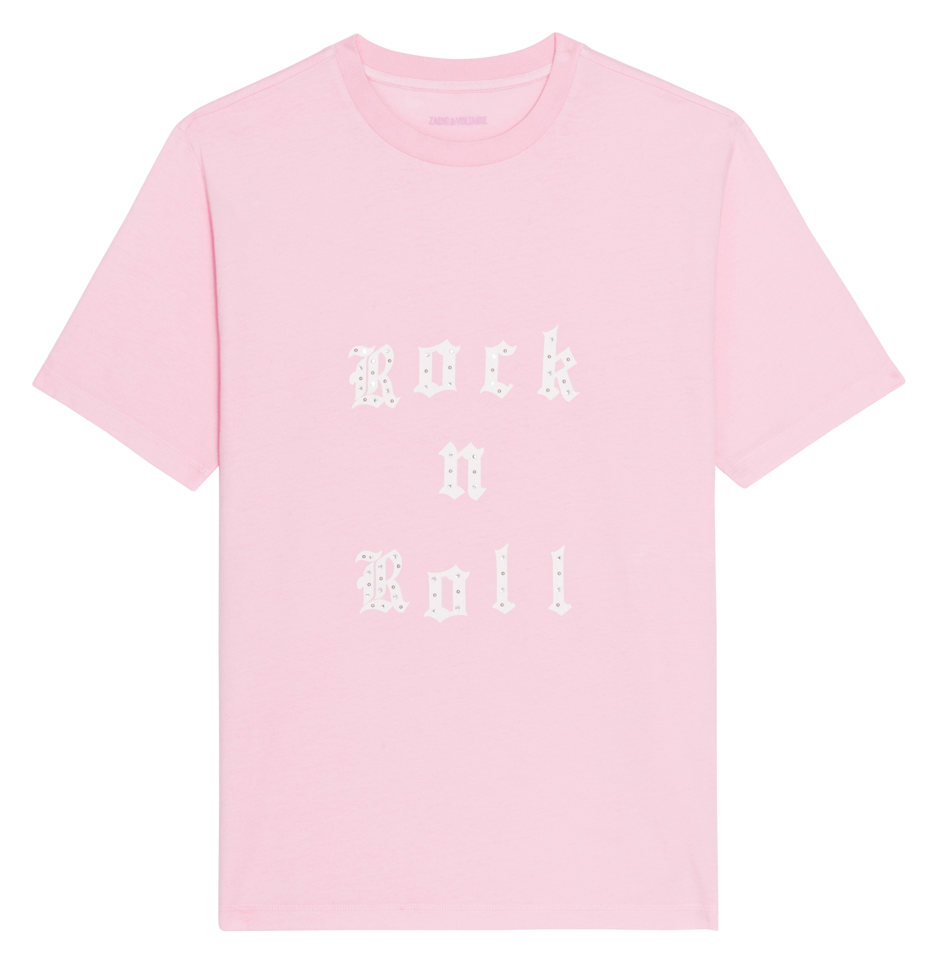 Tee-shirt oversize sérigraphié à strass edwin ZADIG&VOLTAIRE Rose