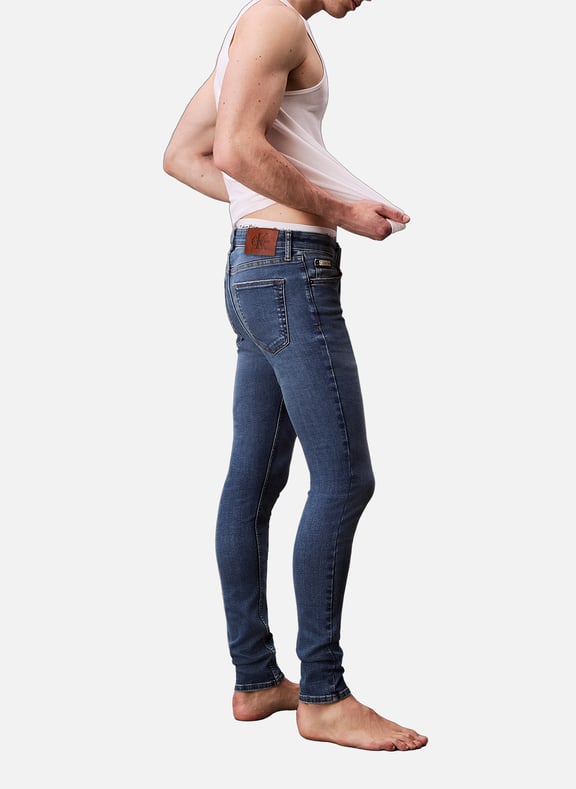 Cotton-blend skinny jeans Blue by CALVIN KLEIN CALVIN KLEIN Cotton-blend skinny jeans Blue