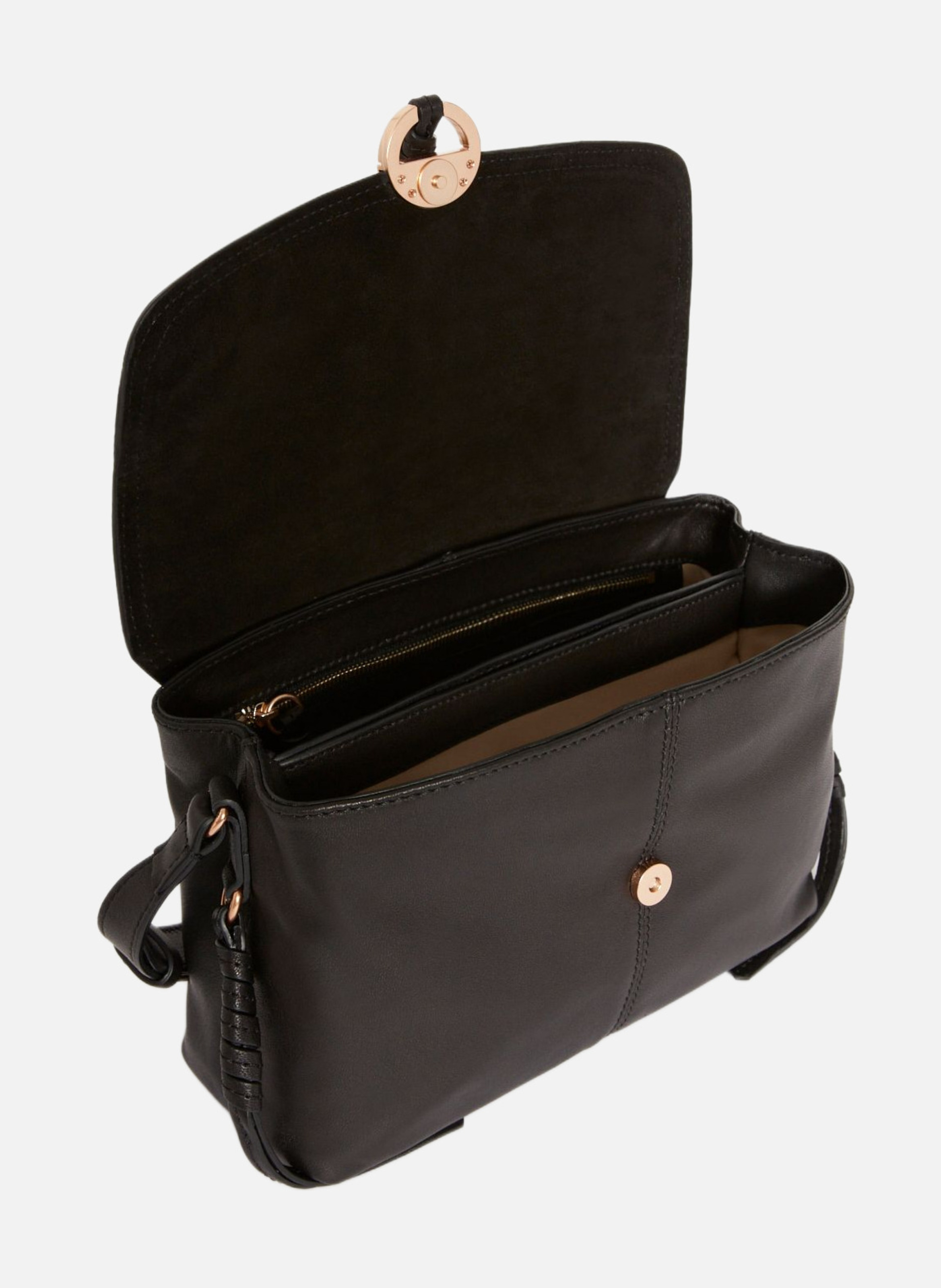 Sac à rabat othilia en cuir VANESSA BRUNO Noir