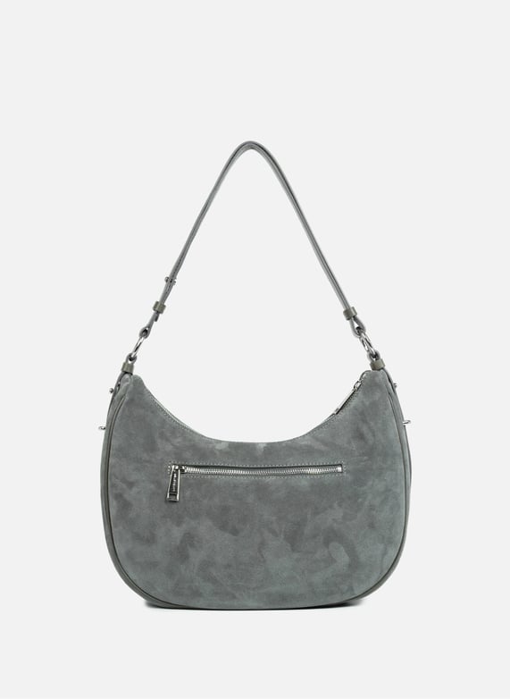 Large shoulder bag - Suède | Grey by LANCASTER Large shoulder bag - Suède Grey