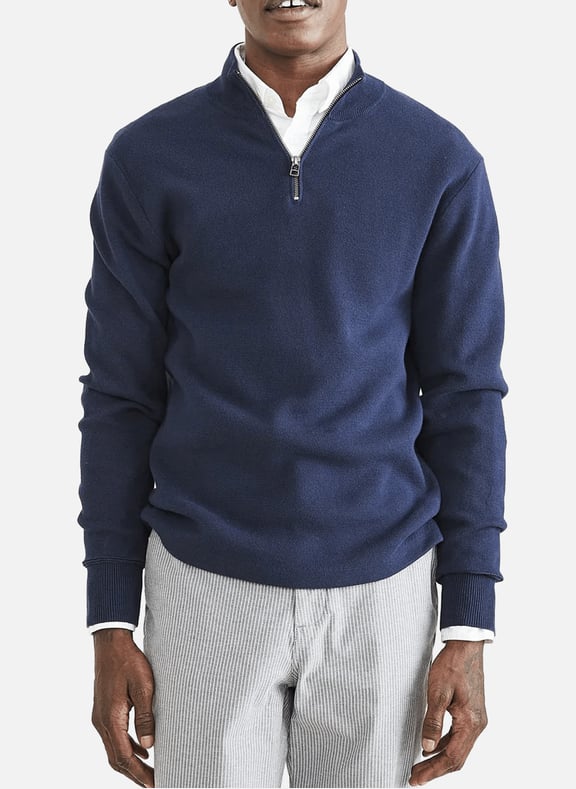 Half-zip cotton jumper Blue by DOCKERS DOCKERS Half-zip cotton jumper Blue