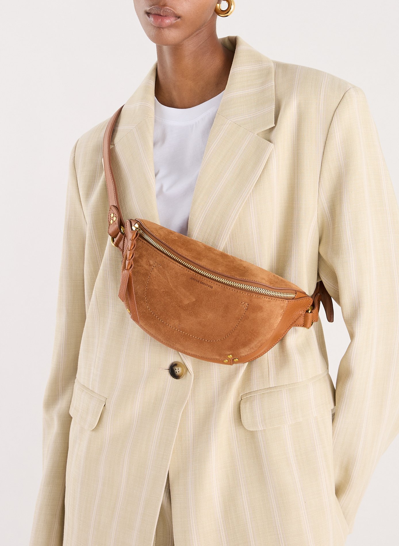 Linen Fanny Pack JÉRÔME DREYFUSS Brown