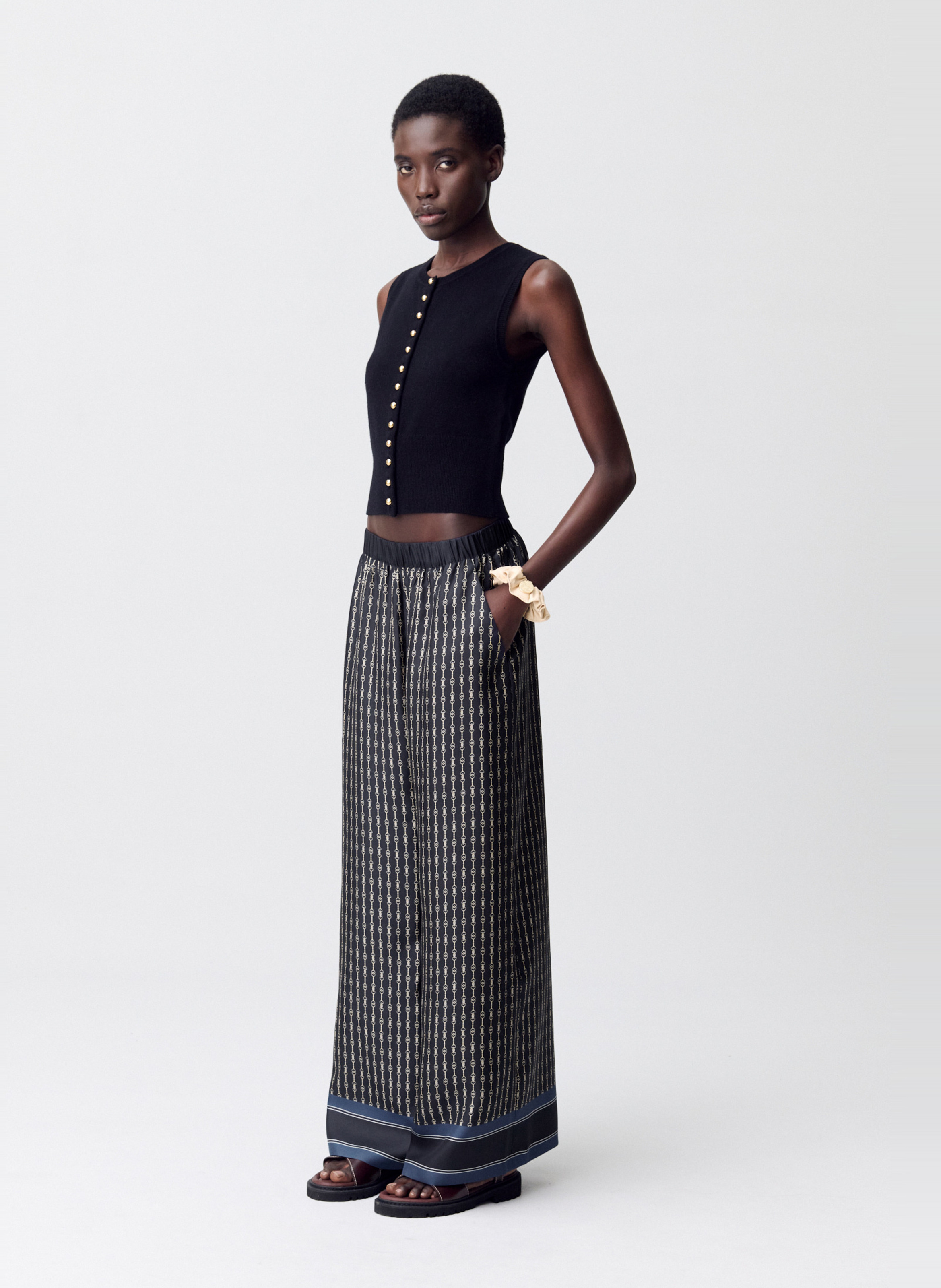 Pantalon large imprimé fluide pantina CLAUDIE PIERLOT Multicolore