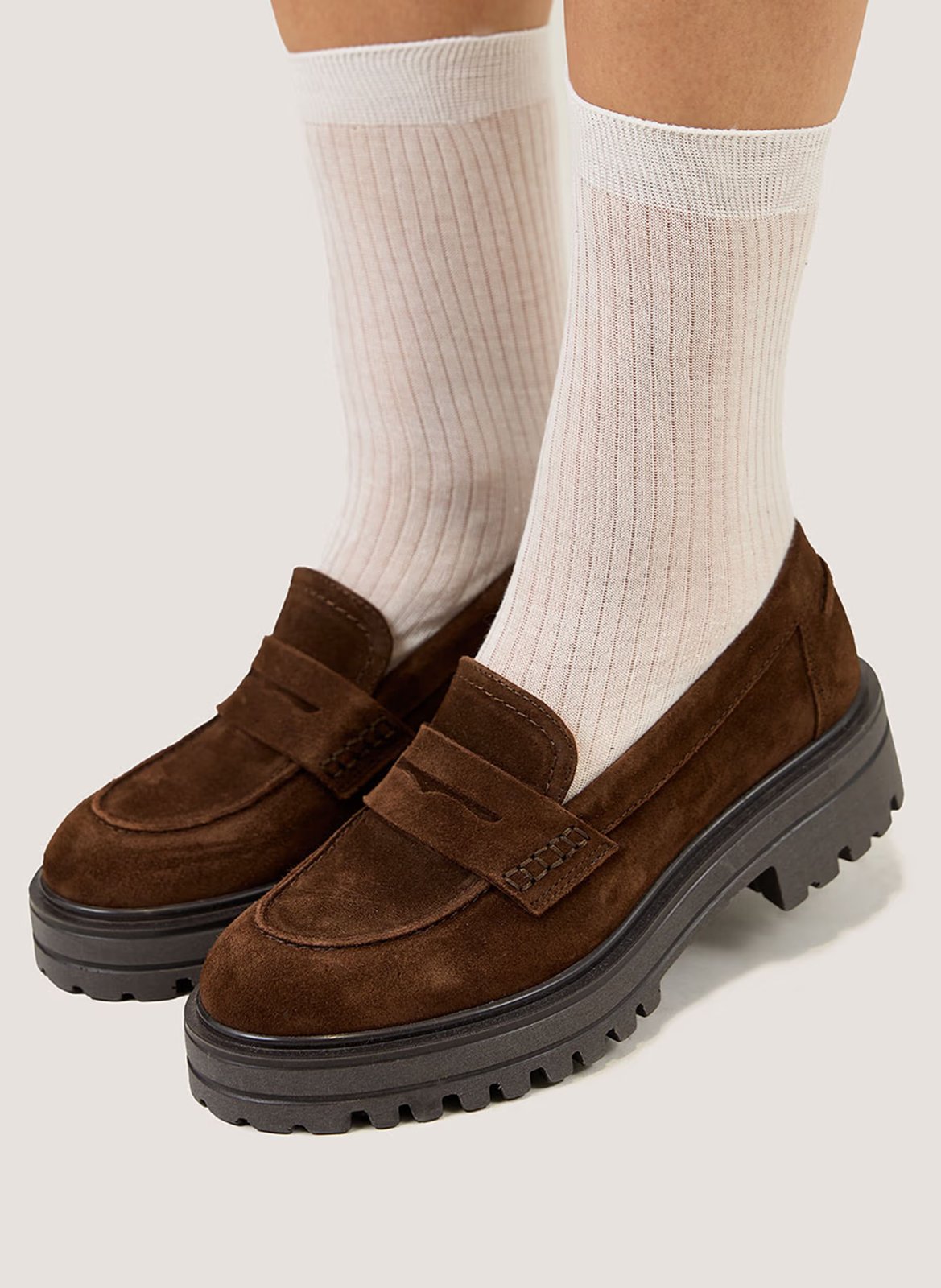 Mocassins en cuir velours alfi JONAK Marron