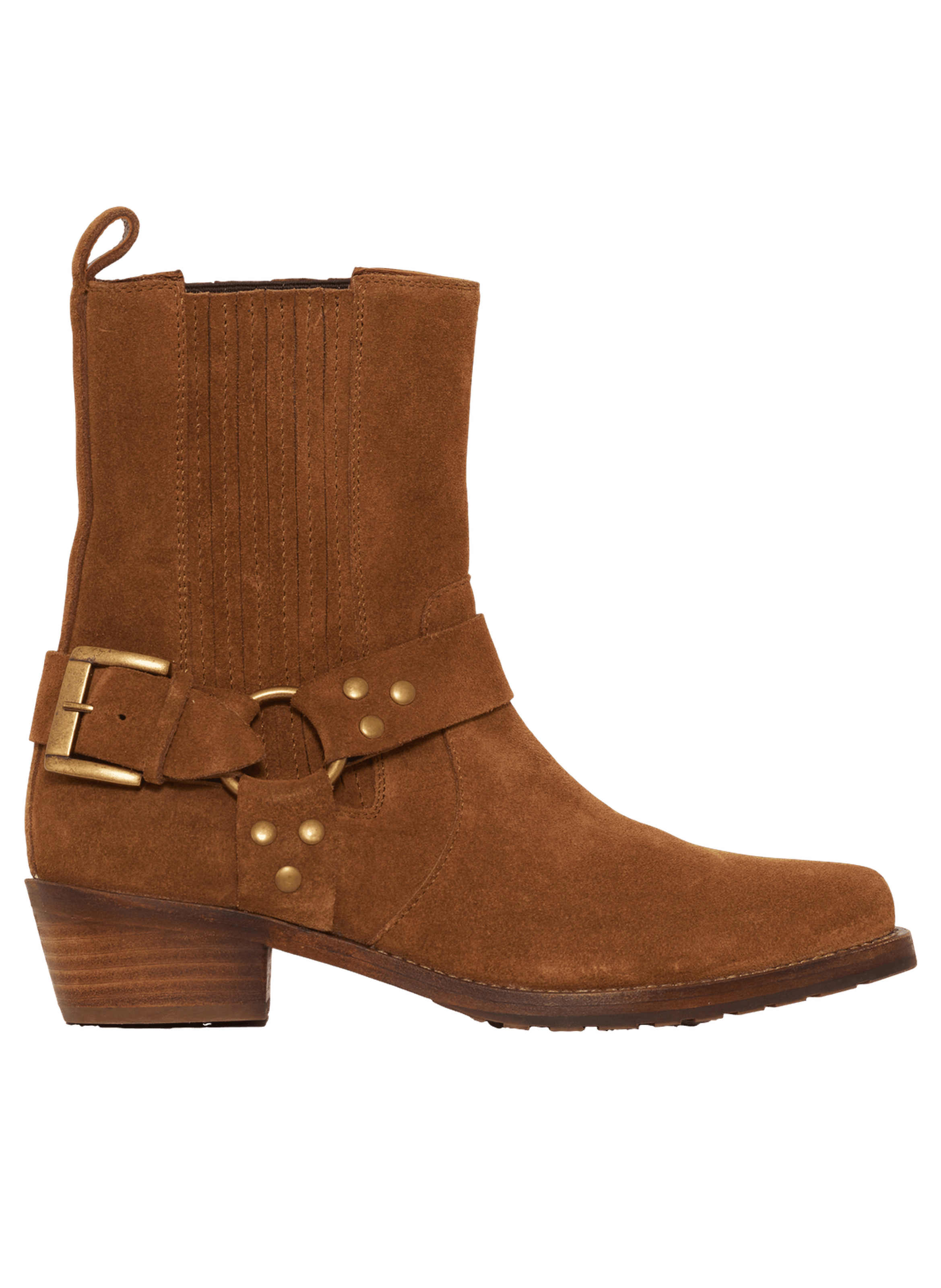 Boots en cuir velours - aaron PABLO Marron