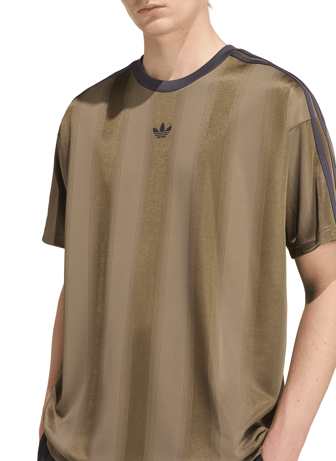 T-shirt Jacquard à rayures  ADIDAS Marron