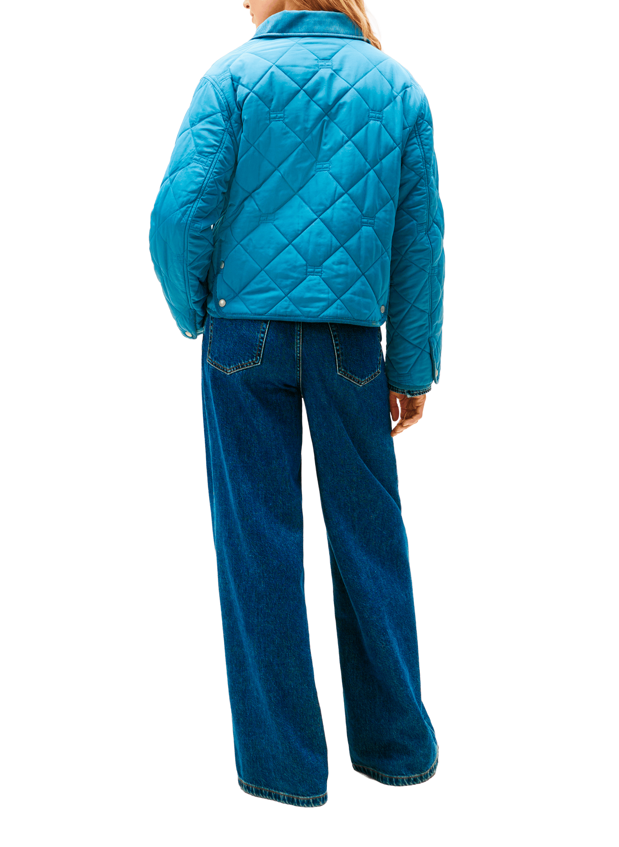 Veste matelassée à col contrasté TOMMY HILFIGER Bleu