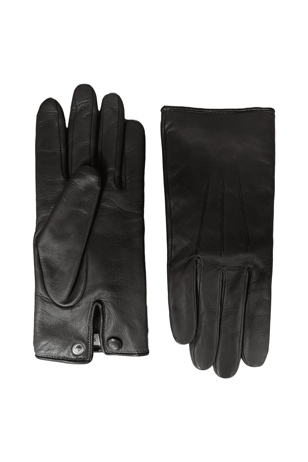 Gants martial homme cuir doublés alpaga AGNELLE Noir