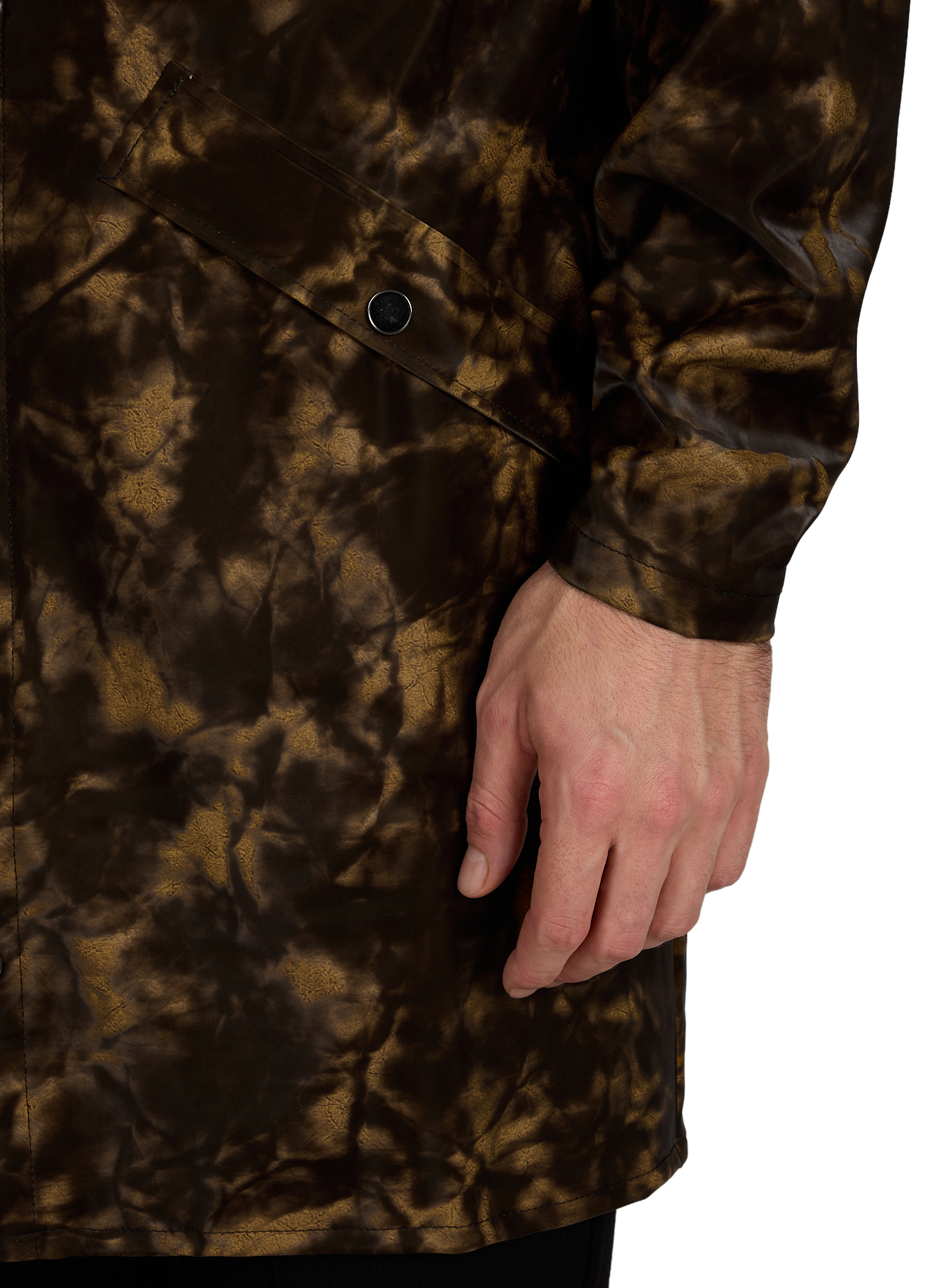 Long hooded raincoat RAINS Brown