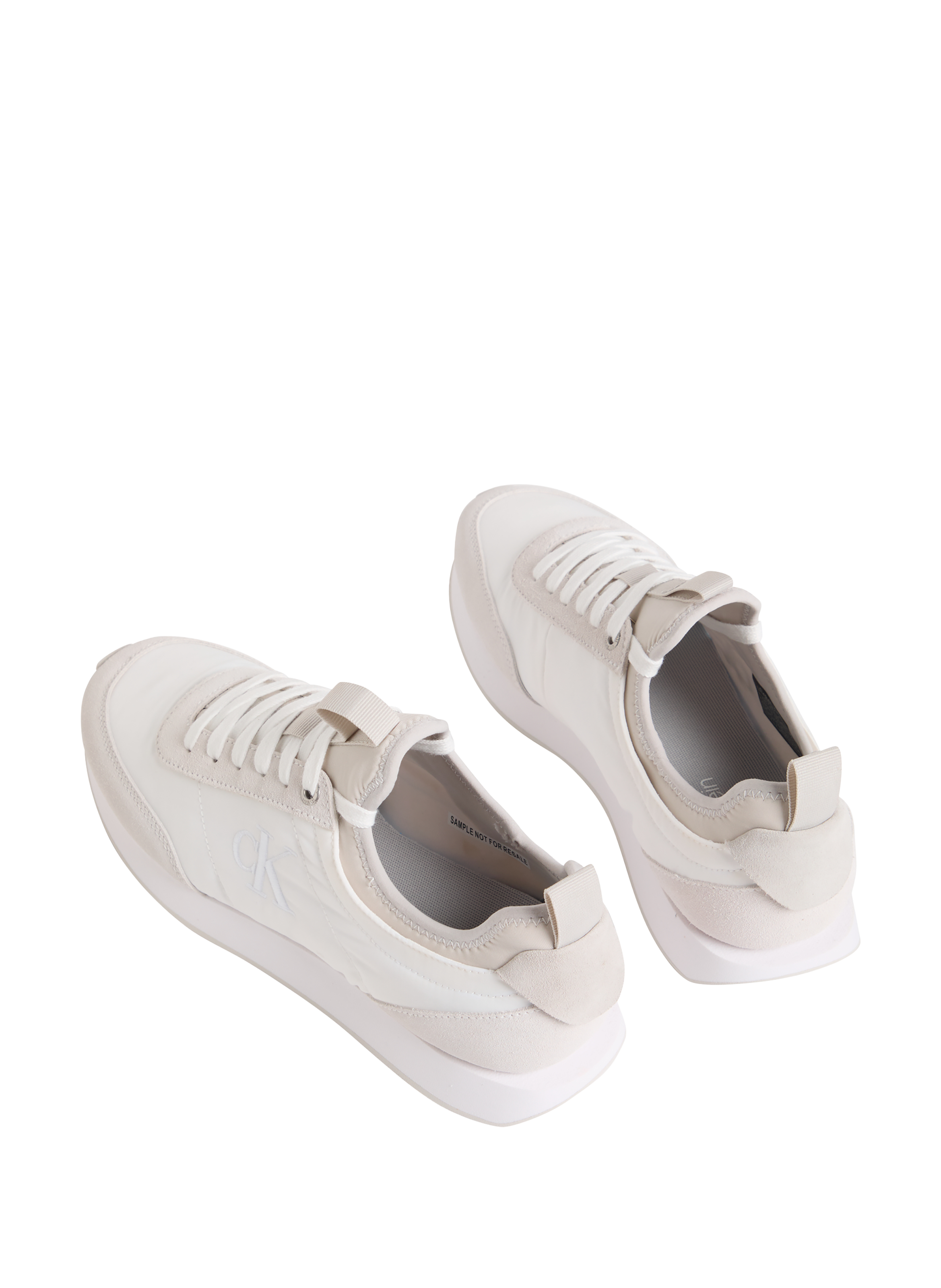 Two-tone logo sneakers CALVIN KLEIN White