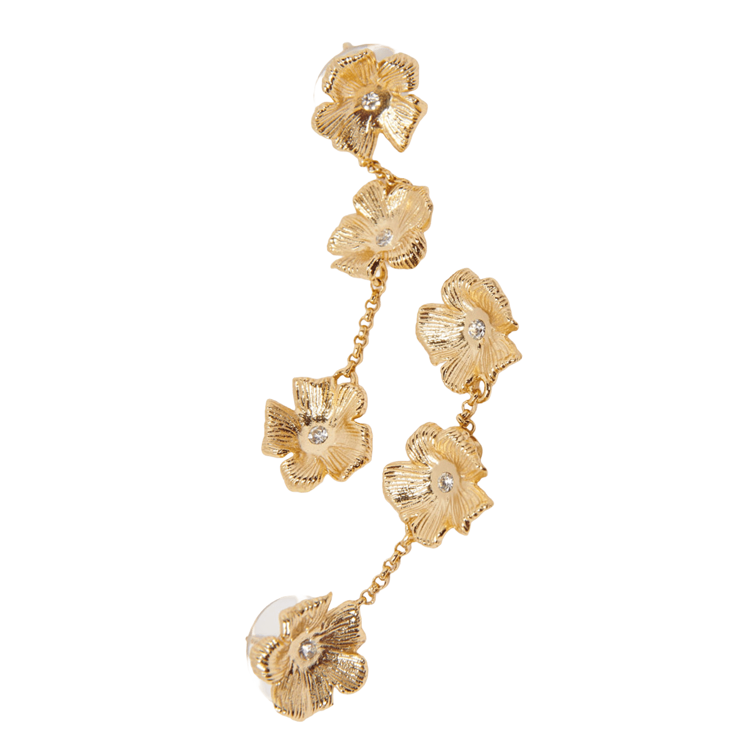 Boucles d'oreilles fleurs MAJE Doré