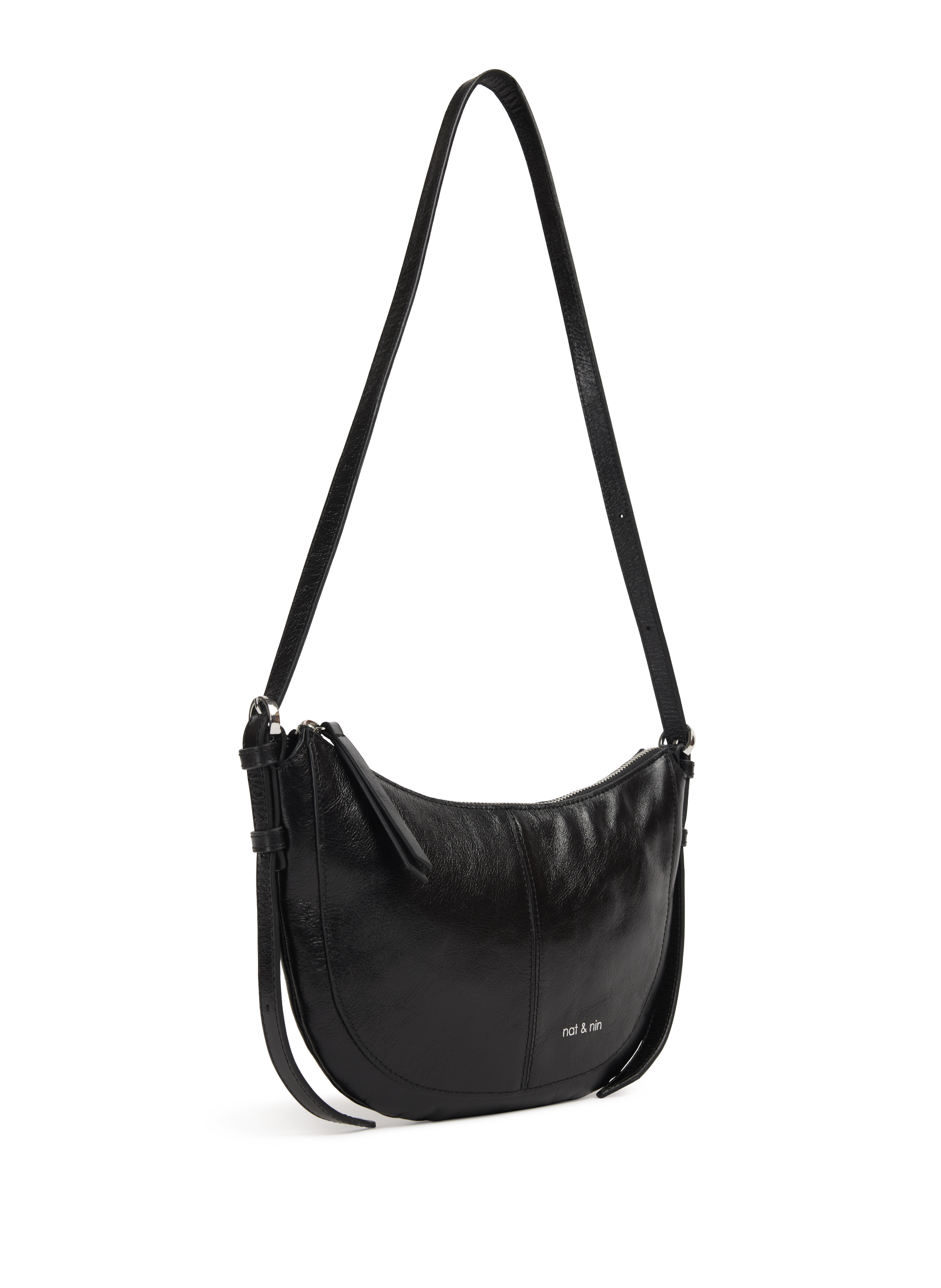 Mini sac à main Rodéo en cuir NAT & NIN Noir