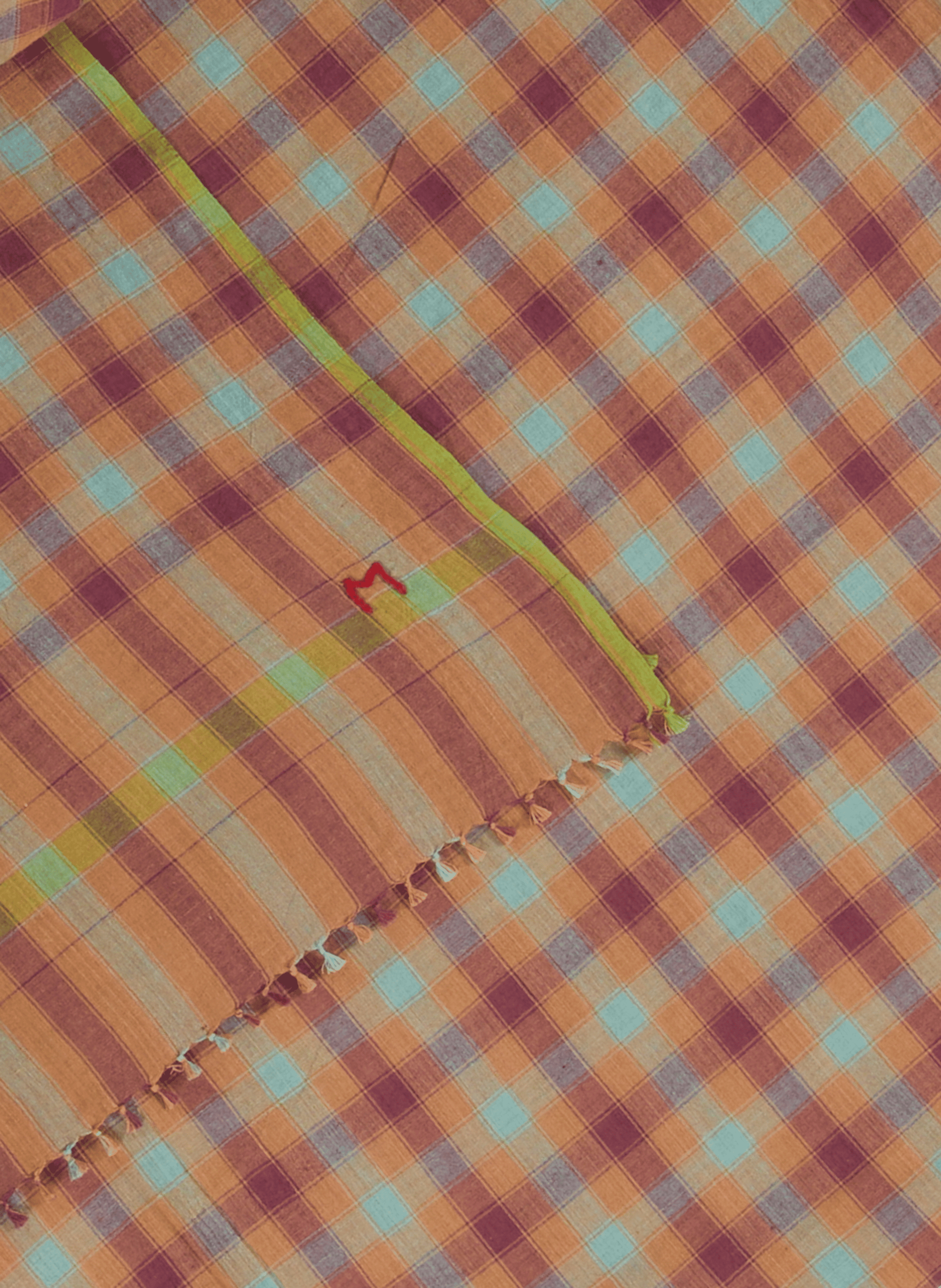 Foulard Rossignol à carreaux en coton Multicolore