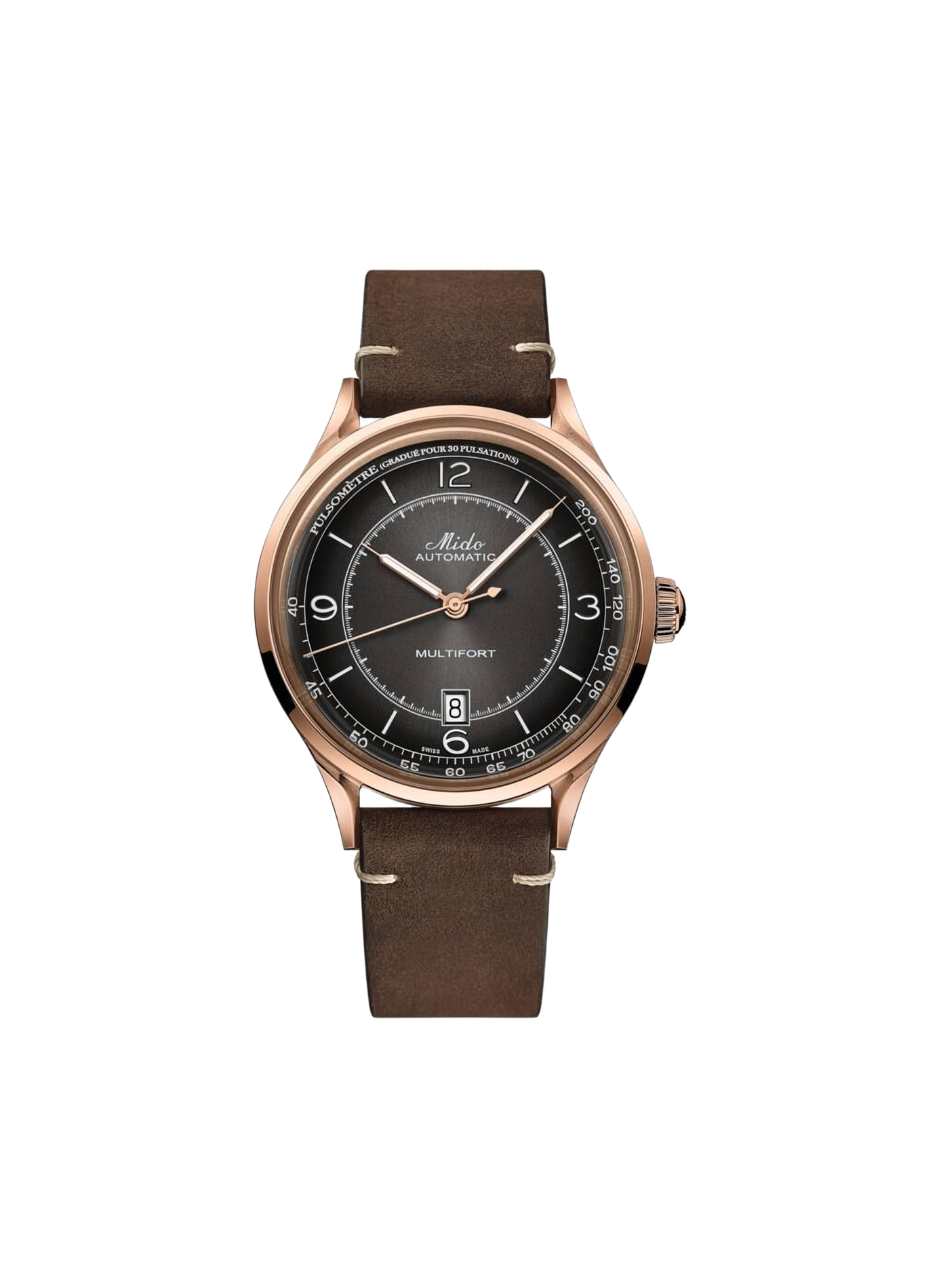 Montre Multifort Patrimony en acier inoxydable MIDO Noir