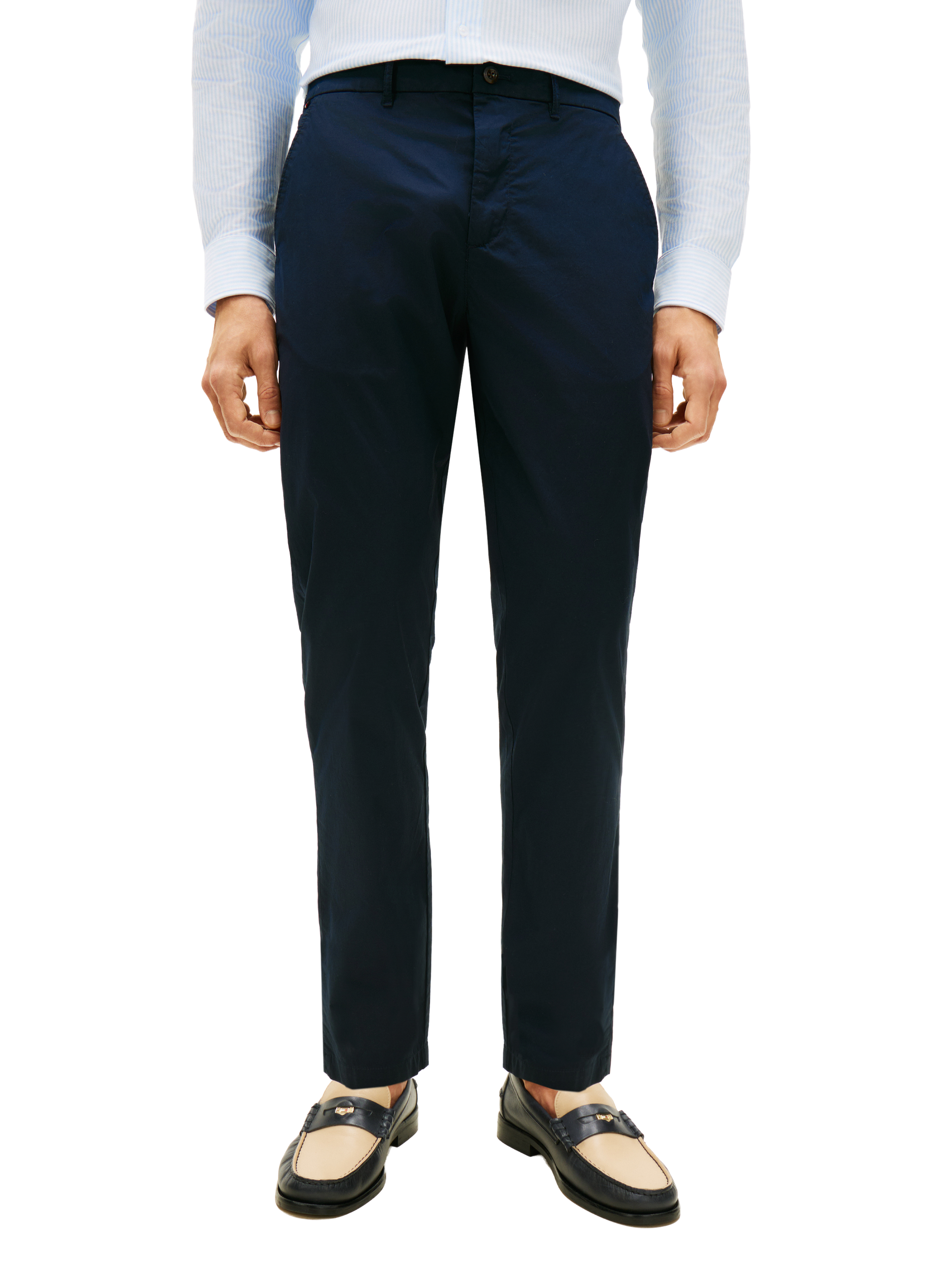 Pantalon chino Harlem en coton mélangé TOMMY HILFIGER Bleu