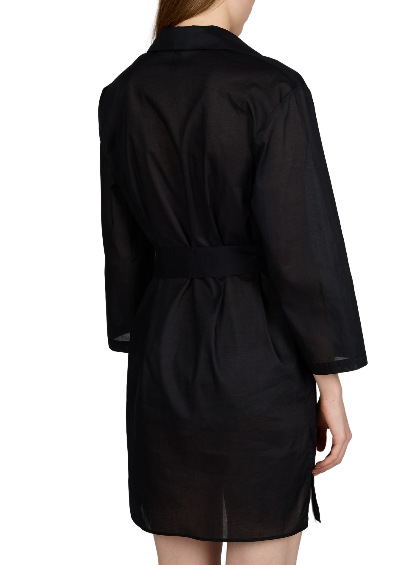 Robe courte avec ceinture en coton KARL LAGERFELD Noir