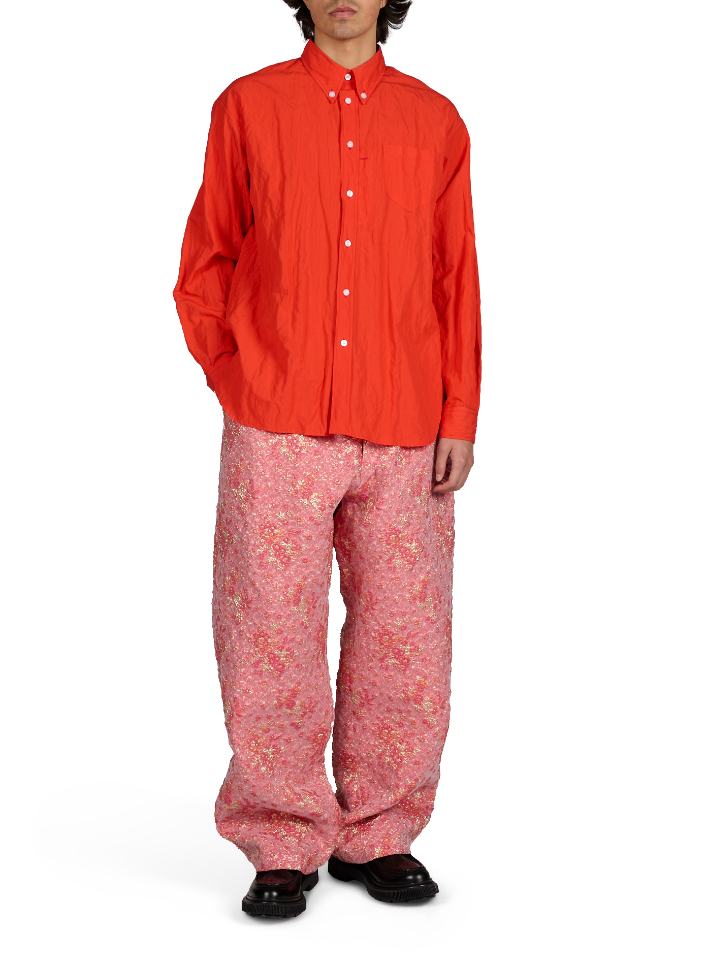 Chemise droite Veterano en coton mélangé WILLY CHAVARRIA Rouge