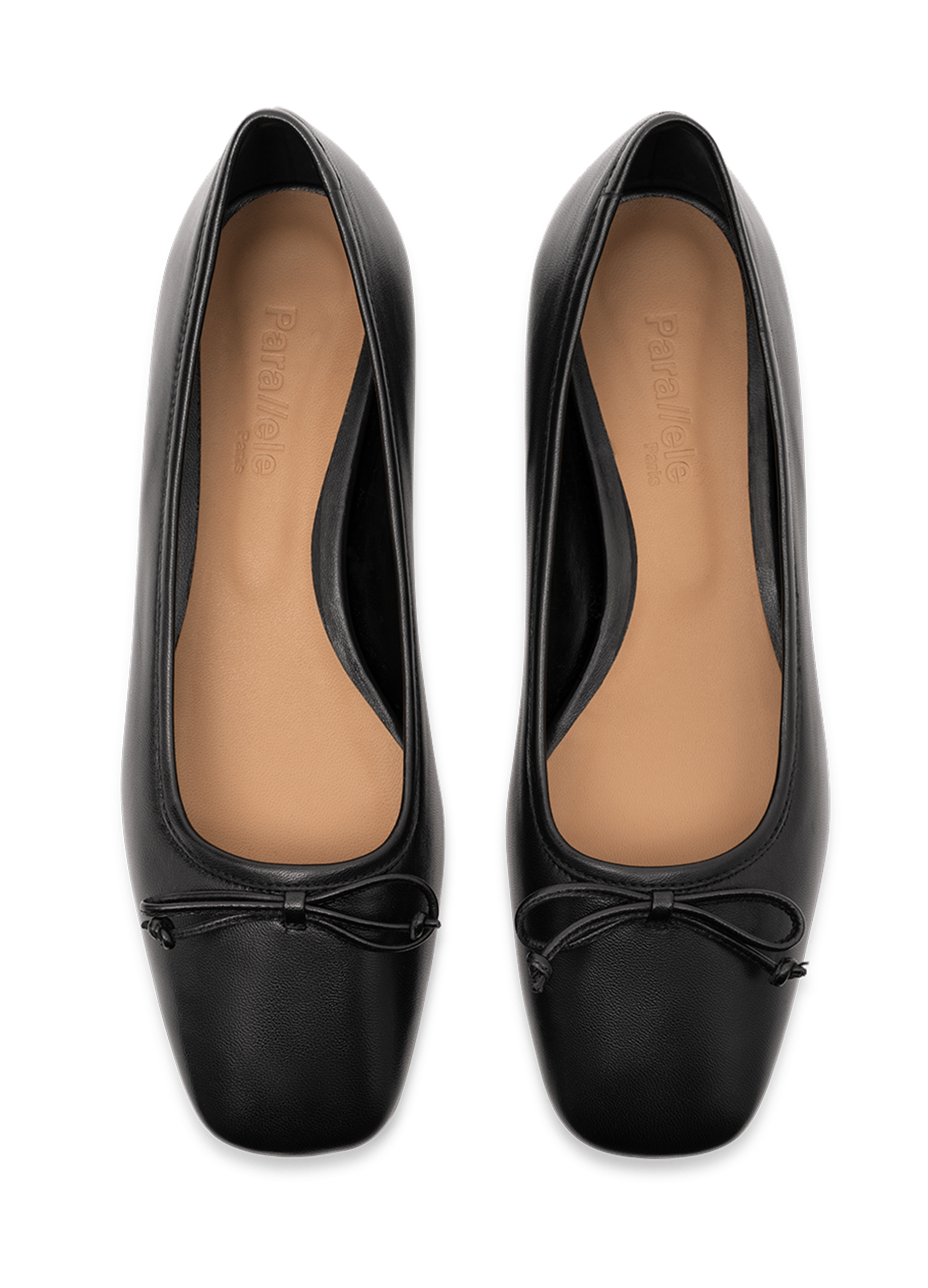 Ballerines toledo en nappa PARALLELE Noir