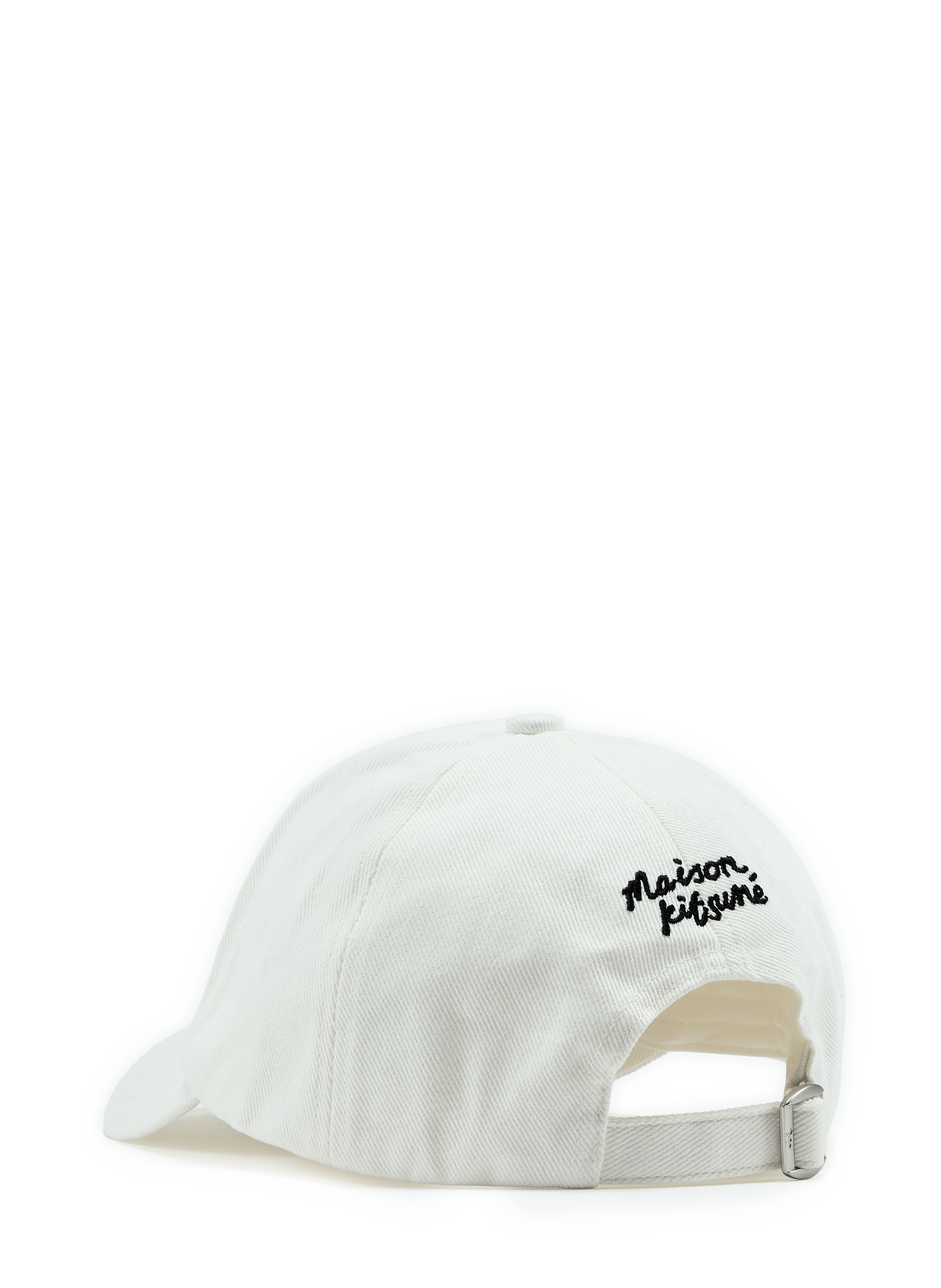 Gorra de algodón con bordado de logo MAISON KITSUNÉ Blanco