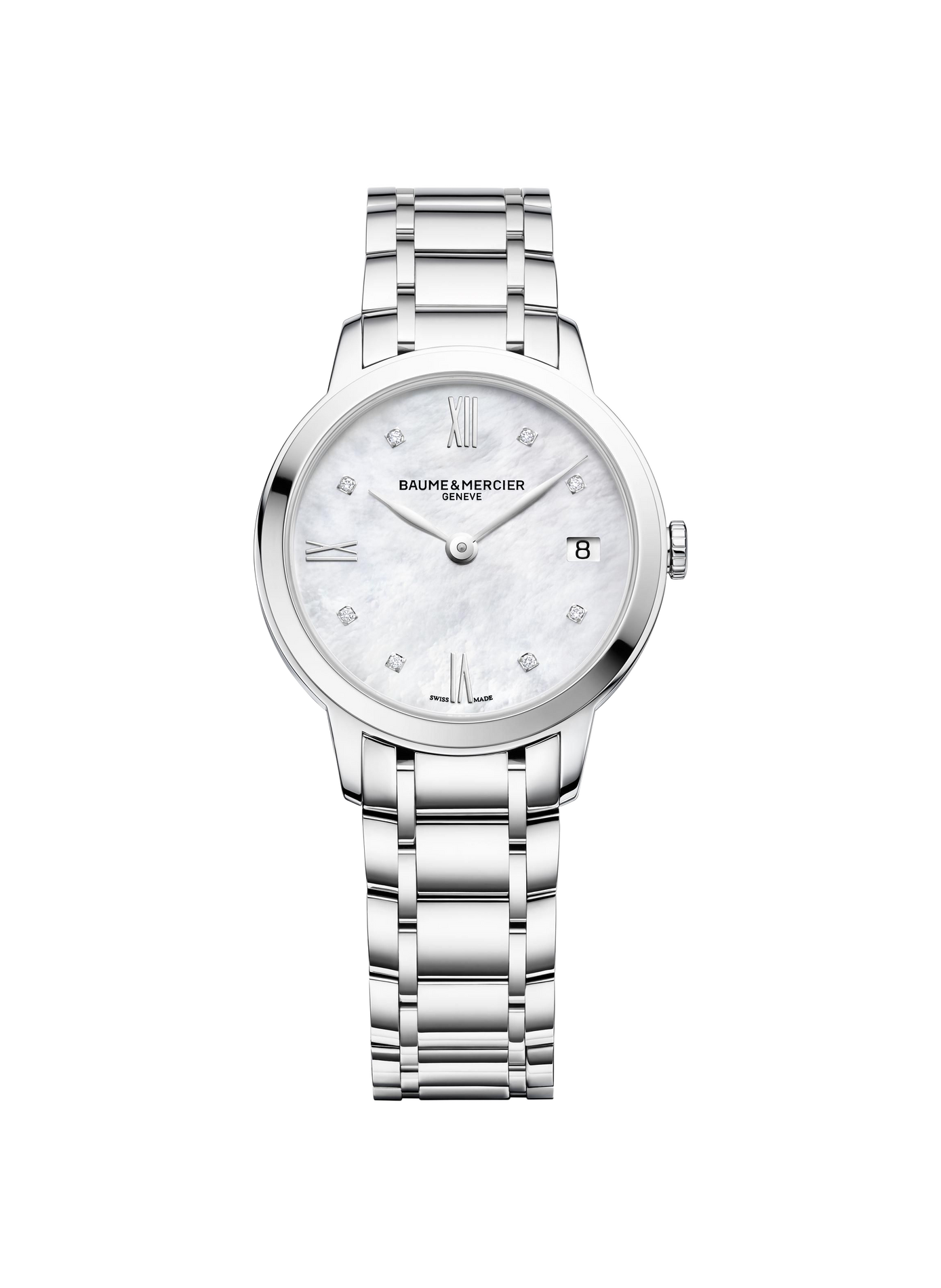 Montre quartz Classima en acier inoxydable BAUME & MERCIER Blanc