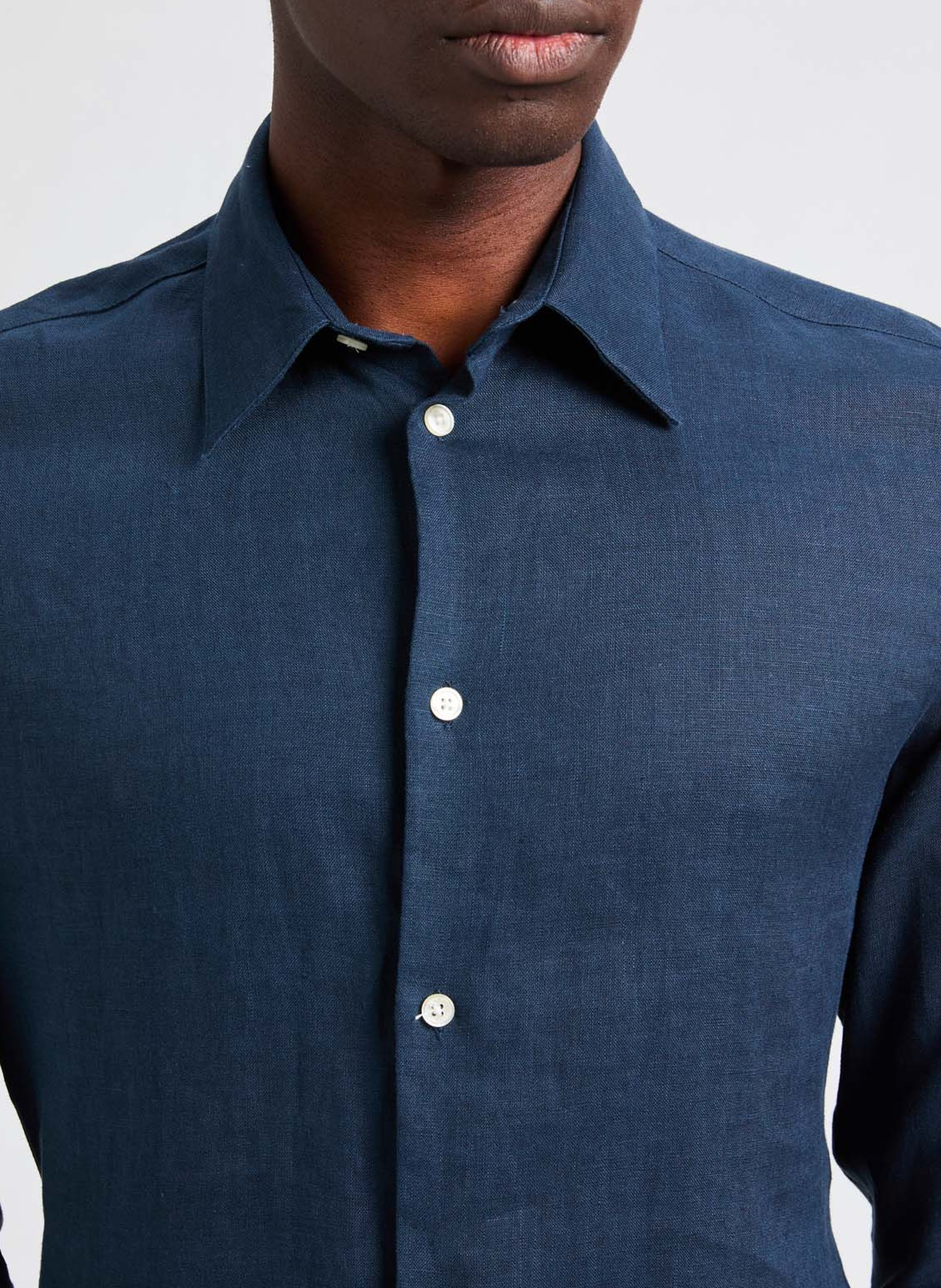 Chemise slim Flin-S en lin  AU PRINTEMPS PARIS Bleu