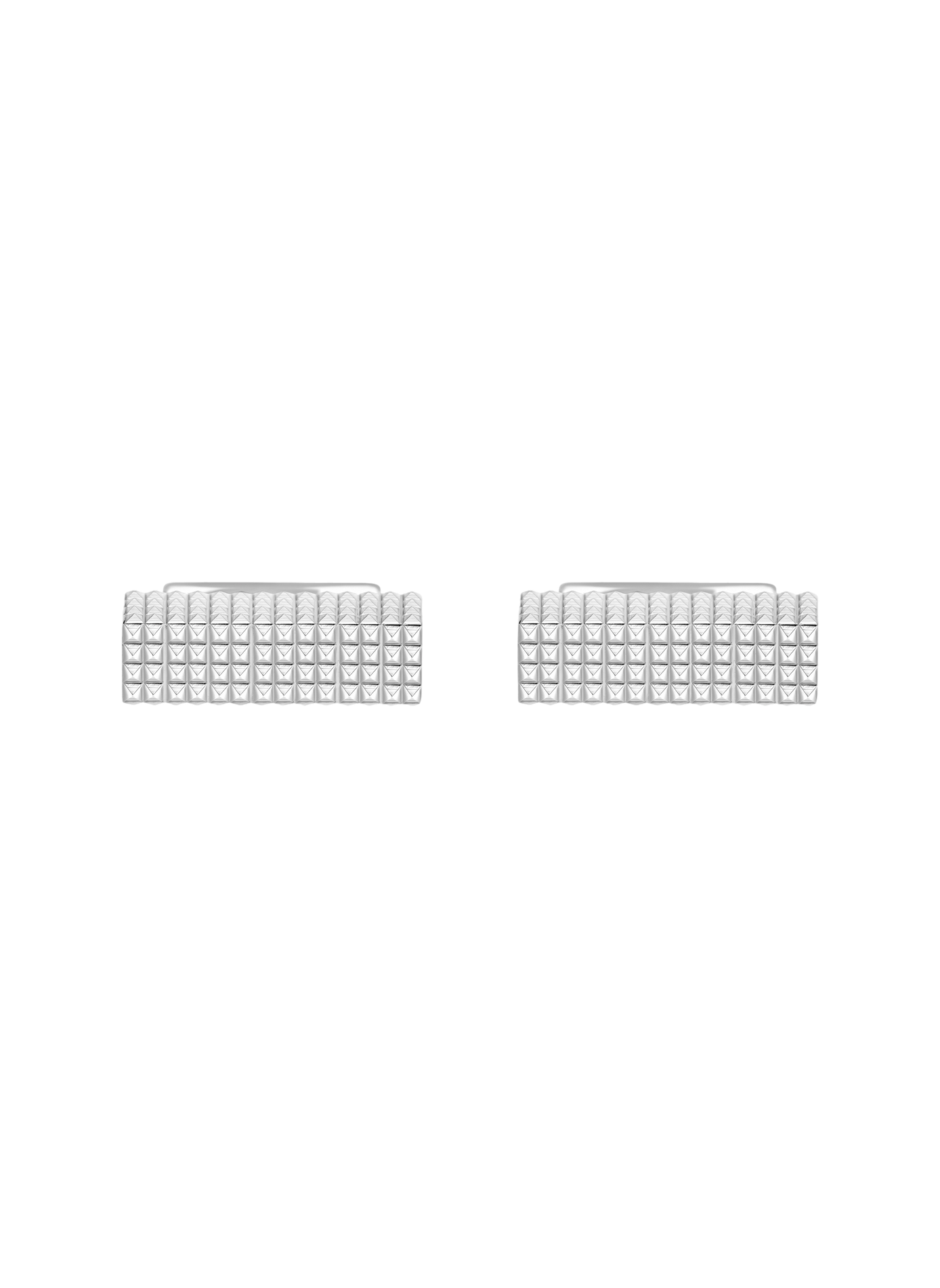 Square diamond tip cufflinks S.T. DUPONT Silver